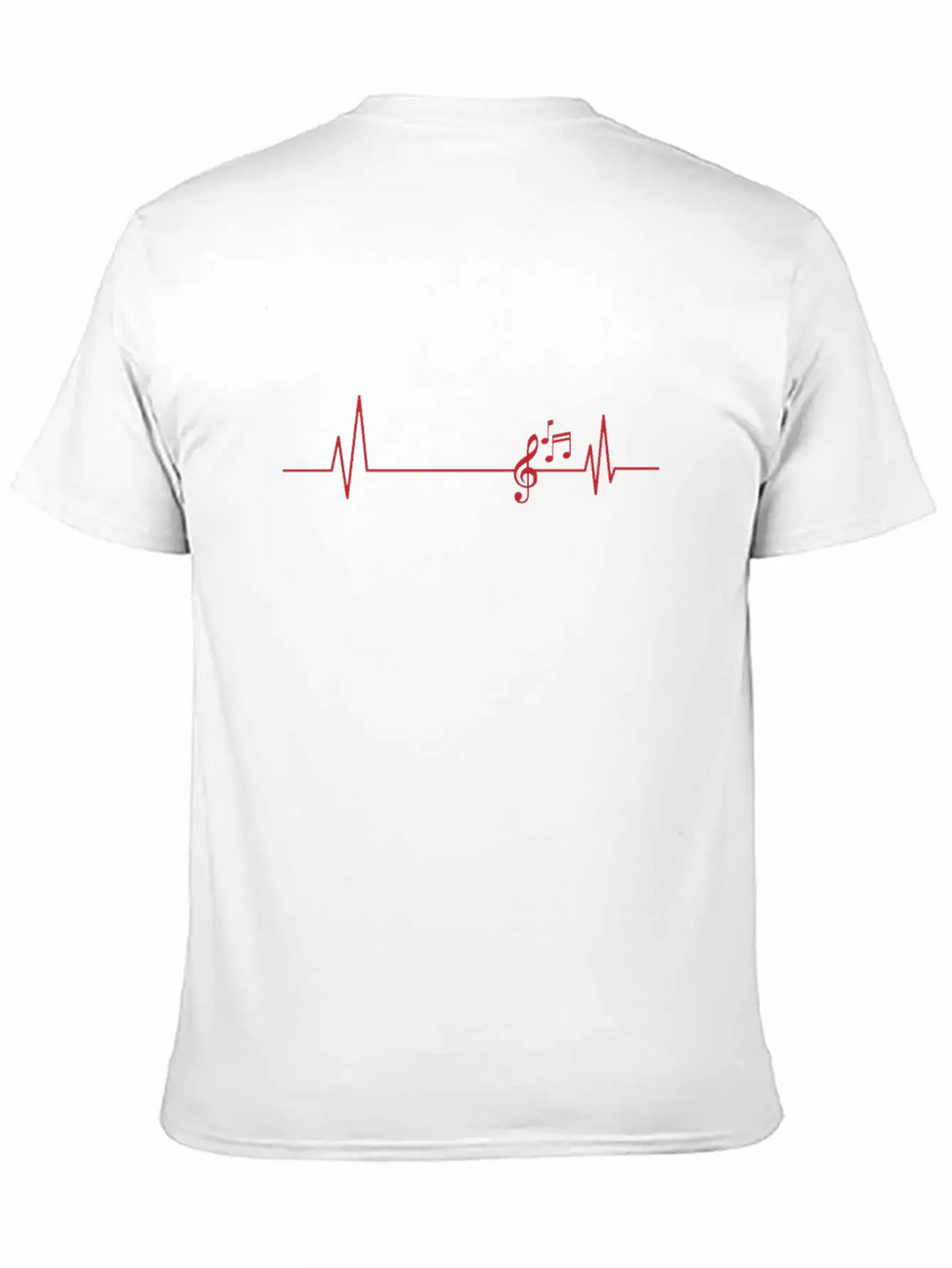 Heartbeat Line With Clef Music Timeless Short Sleeve Tee – Comfy And Minimalist Design