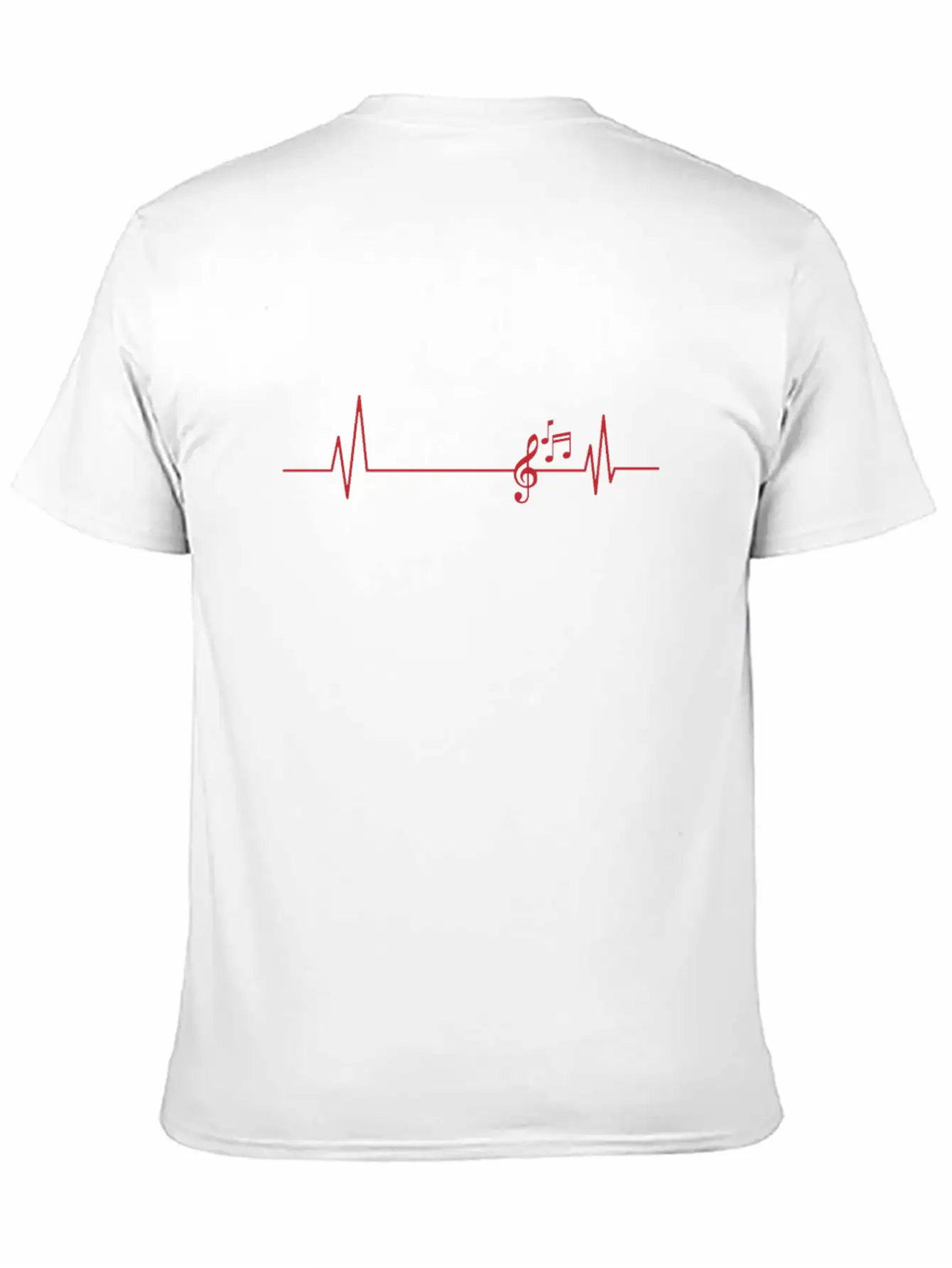 Heartbeat Line With Clef Music Timeless Short Sleeve Tee – Comfy And Minimalist Design