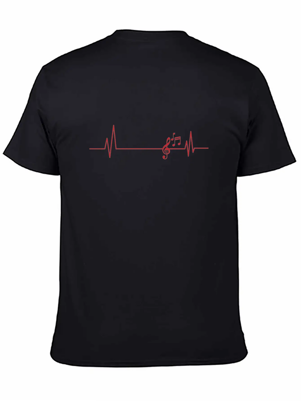 Heartbeat Line With Clef Music Timeless Short Sleeve Tee – Comfy And Minimalist Design