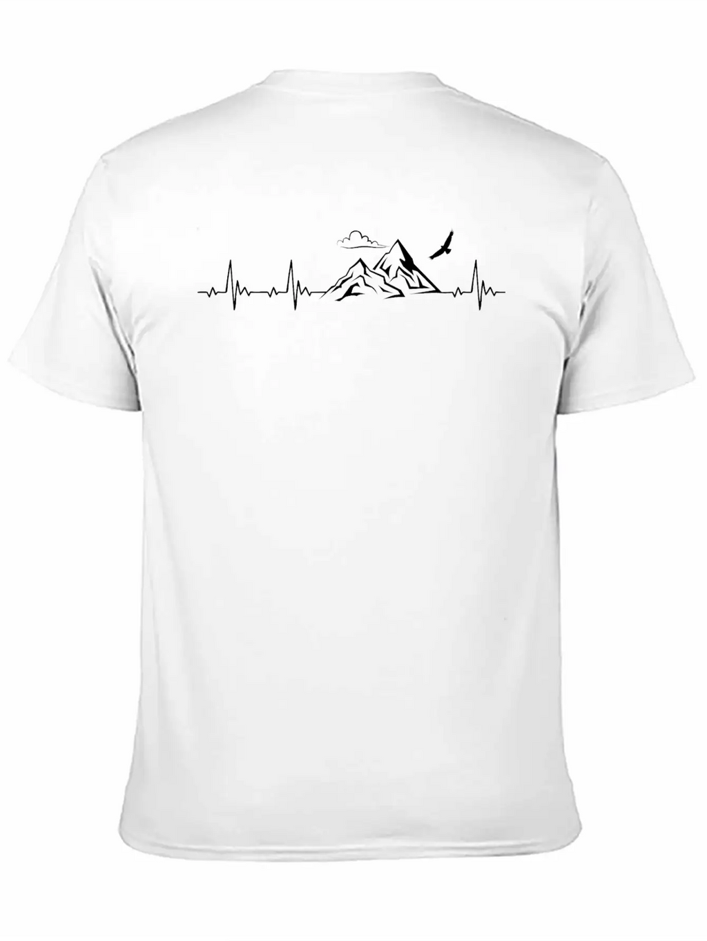 Heartbeat Mountain For Mountain Lovers Breathable Soft Cotton T-Shirt – Timeless Casual Look