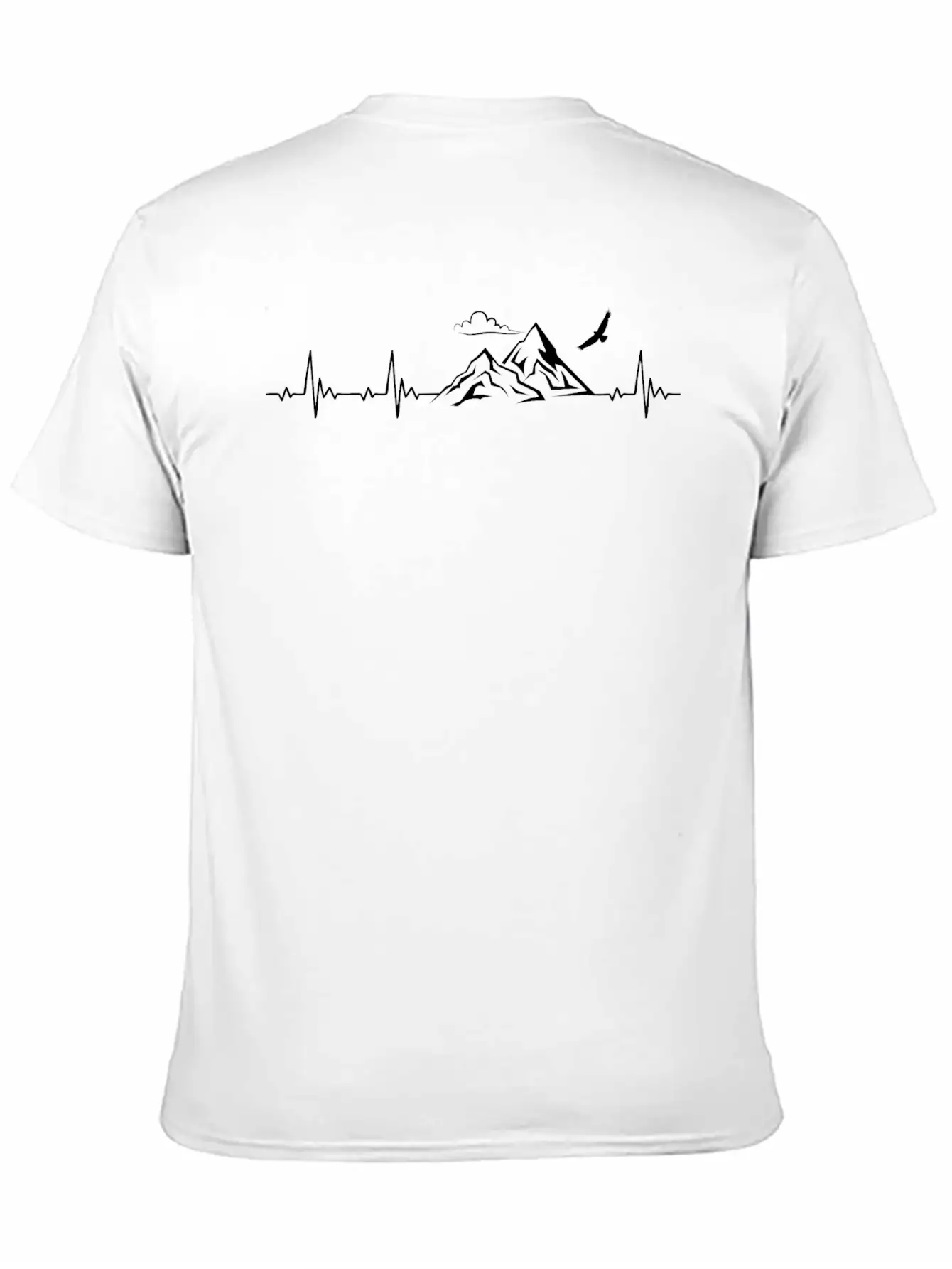 Heartbeat Mountain For Mountain Lovers Breathable Soft Cotton T-Shirt – Timeless Casual Look