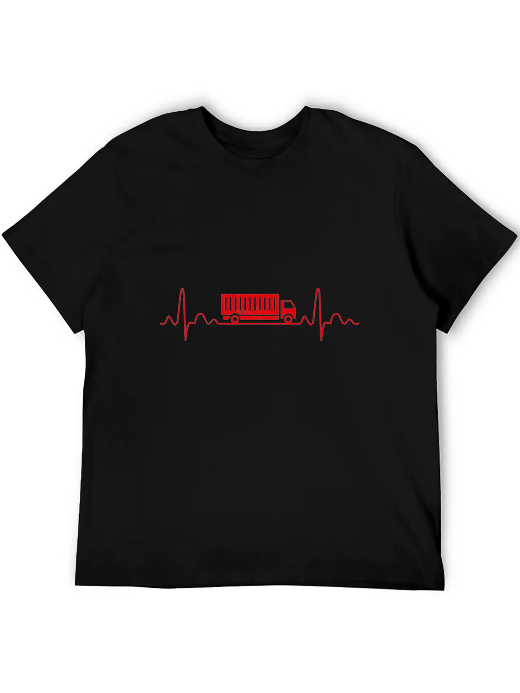 Heartbeat Truck Truck Driver Funny Gift Idea Relaxed Everyday Tee – Lightweight And Durable Cotton