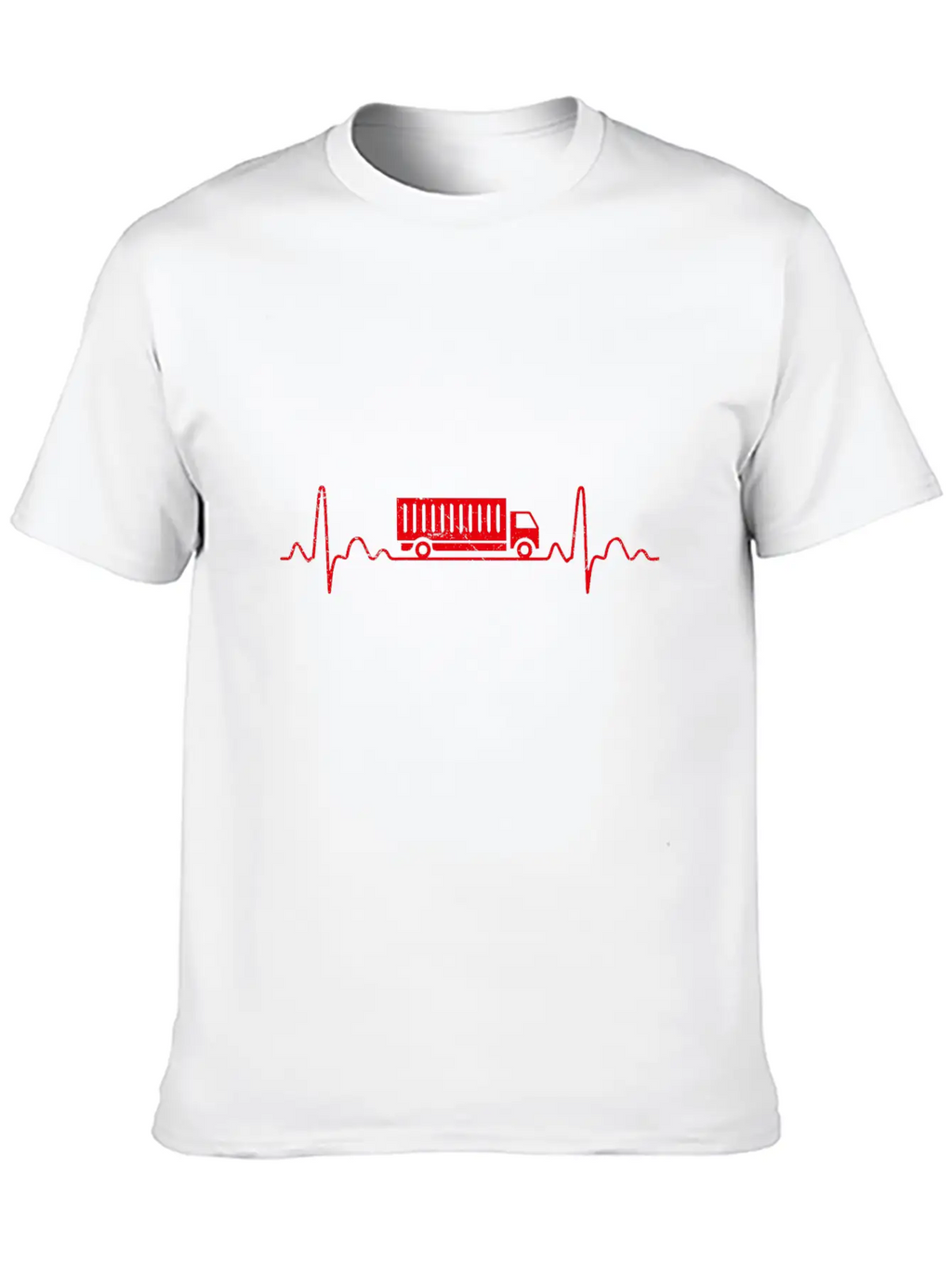 Heartbeat Truck Truck Driver Funny Gift Idea Relaxed Everyday Tee – Lightweight And Durable Cotton