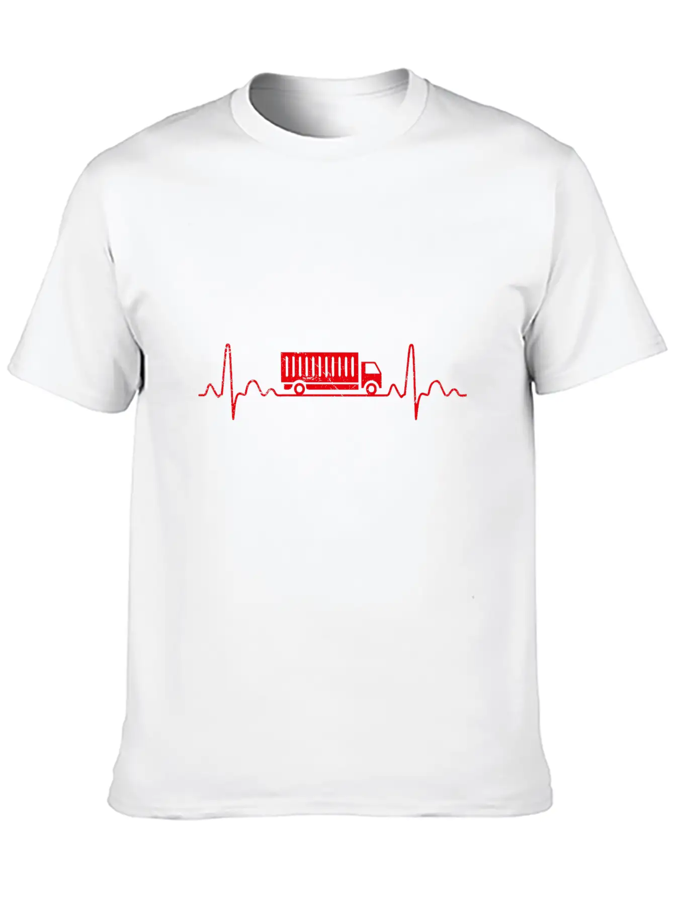 Heartbeat Truck Truck Driver Funny Gift Idea Relaxed Everyday Tee – Lightweight And Durable Cotton