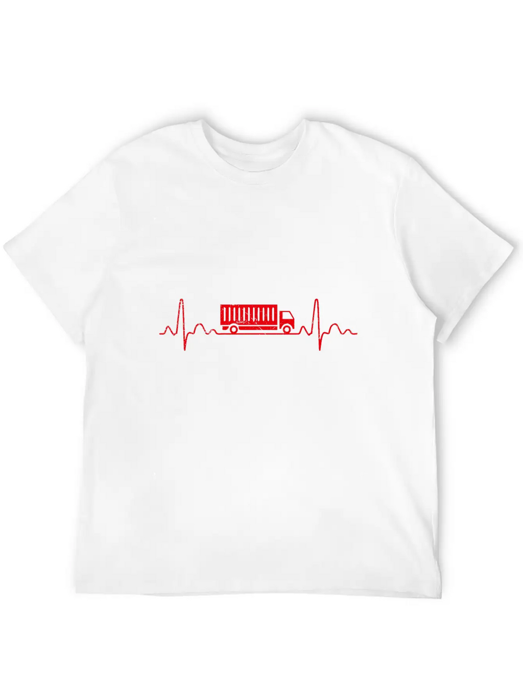Heartbeat Truck Truck Driver Funny Gift Idea Relaxed Everyday Tee – Lightweight And Durable Cotton