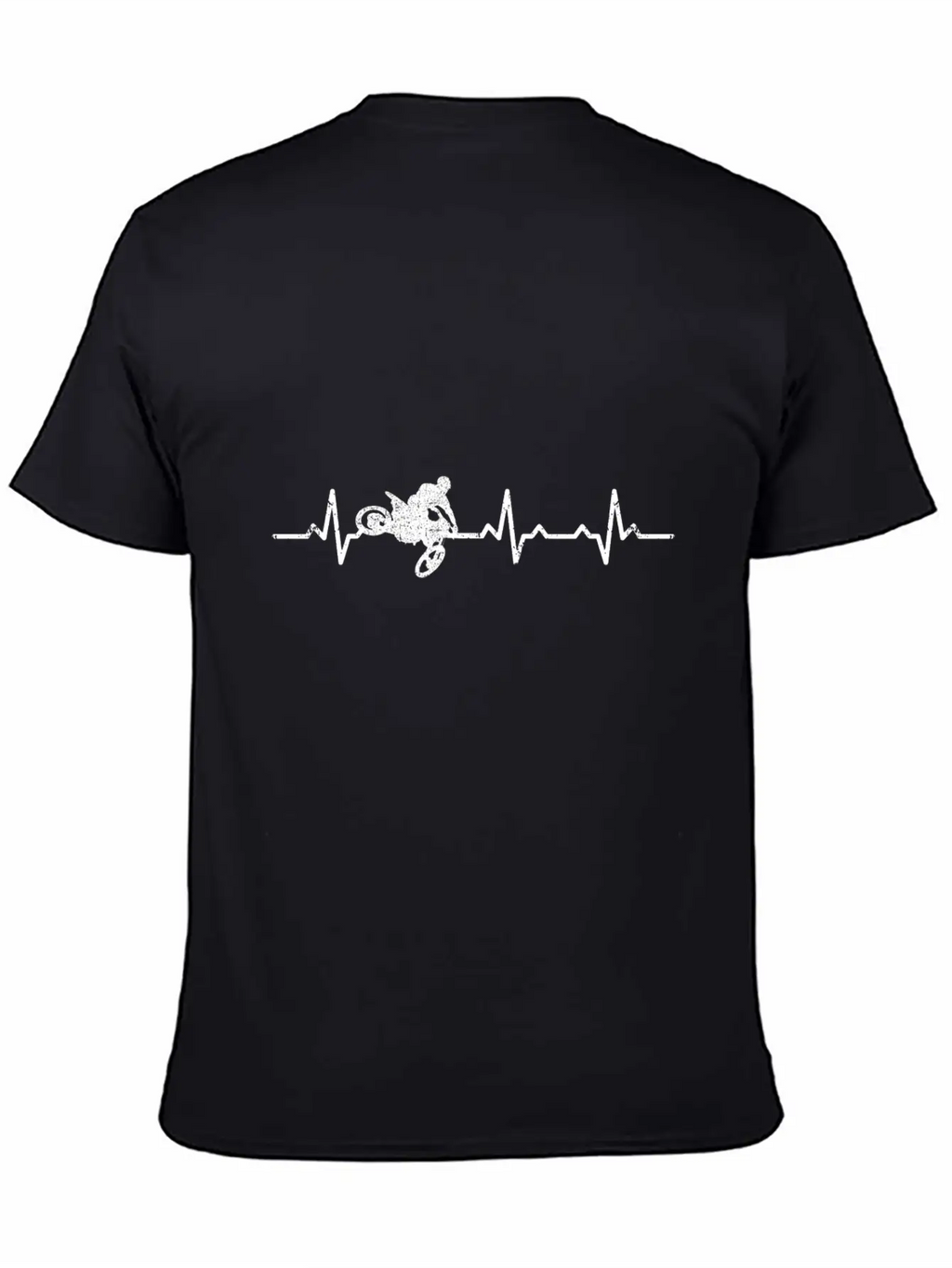 Heartbeats Motor Cross Heart Rate Essential Cotton Tee For Daily Outfits – Unisex Style