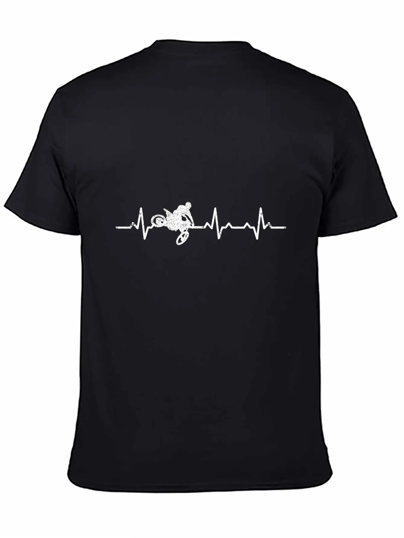 Heartbeats Motor Cross Heart Rate Essential Cotton Tee For Daily Outfits – Unisex Style