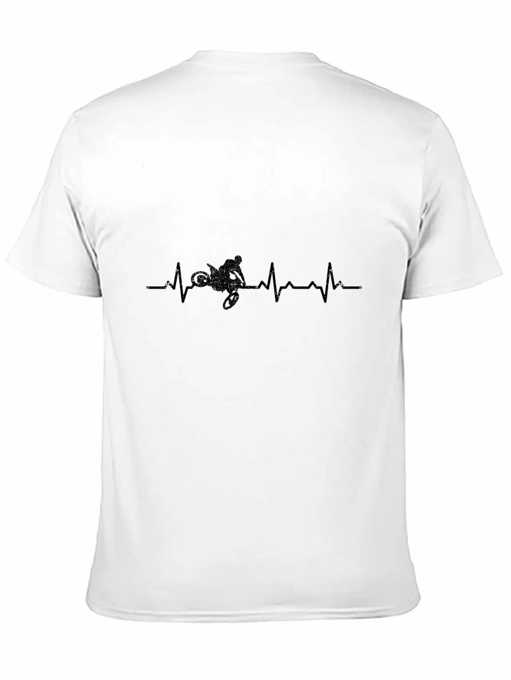 Heartbeats Motor Cross Heart Rate Essential Cotton Tee For Daily Outfits – Unisex Style