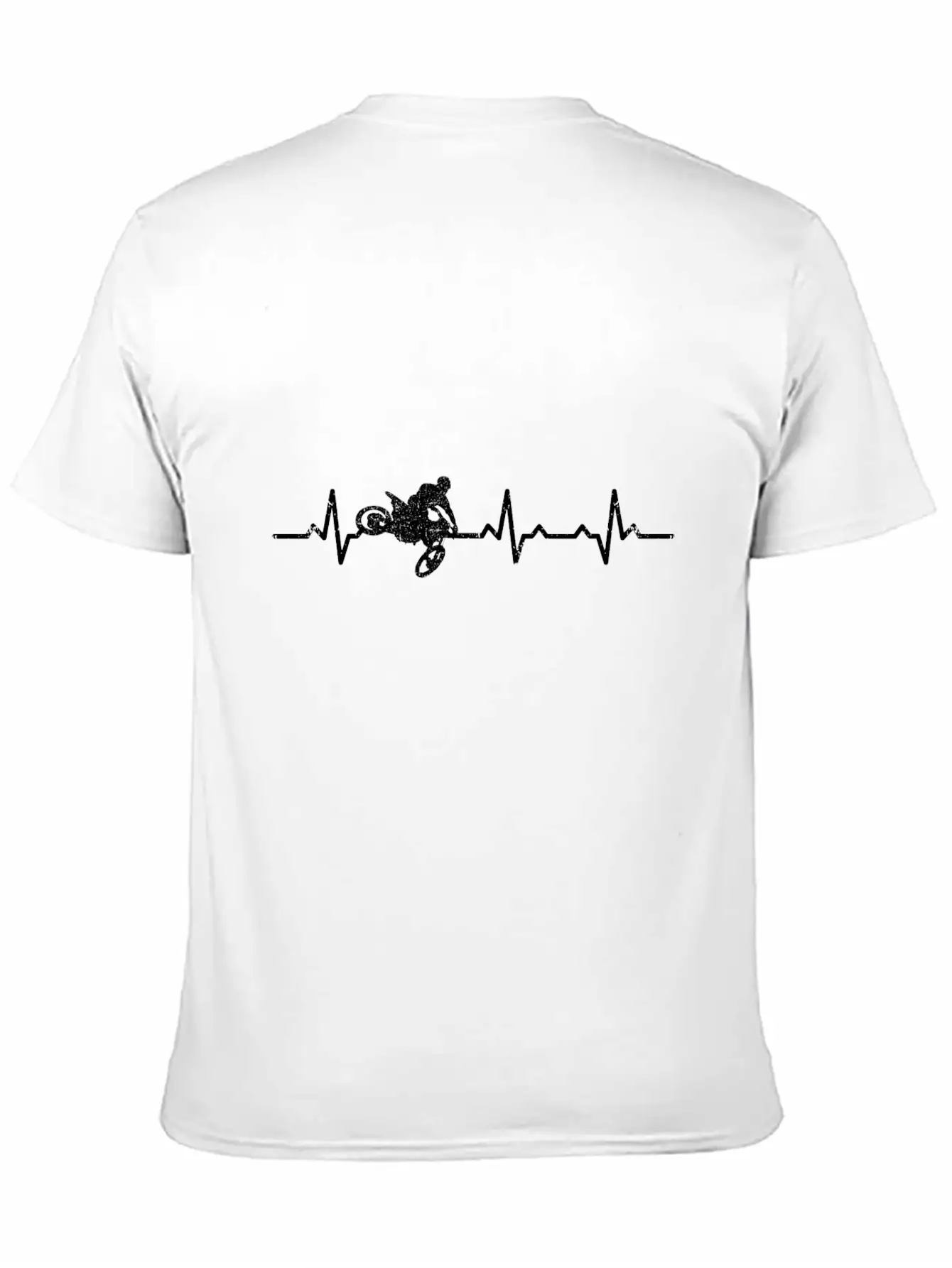 Heartbeats Motor Cross Heart Rate Essential Cotton Tee For Daily Outfits – Unisex Style