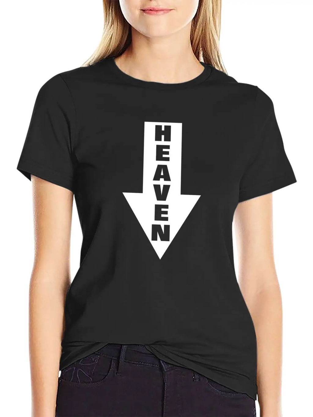 Heaven Arrow Sign Adult Flirting Joke FUNNY Classic Cotton Tee – Unisex Comfort For Any Season