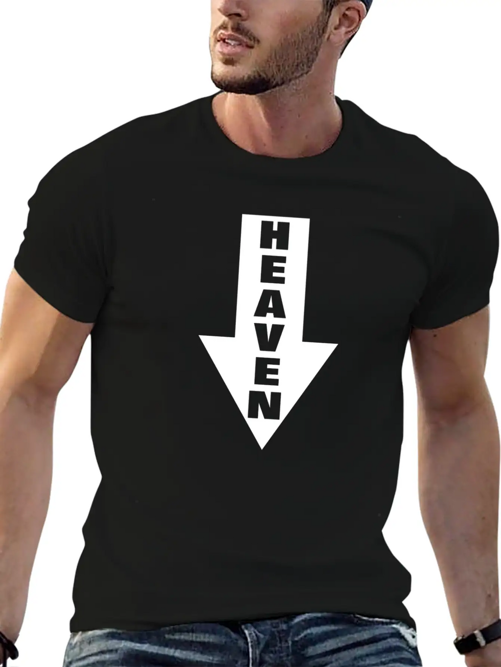 Heaven Arrow Sign Adult Flirting Joke FUNNY Classic Cotton Tee – Unisex Comfort For Any Season