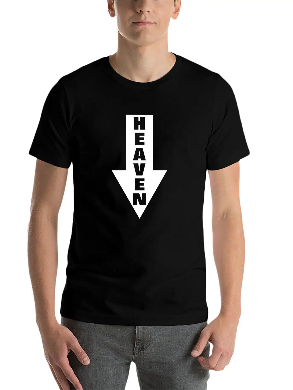 Heaven Arrow Sign Adult Flirting Joke FUNNY Classic Cotton Tee – Unisex Comfort For Any Season