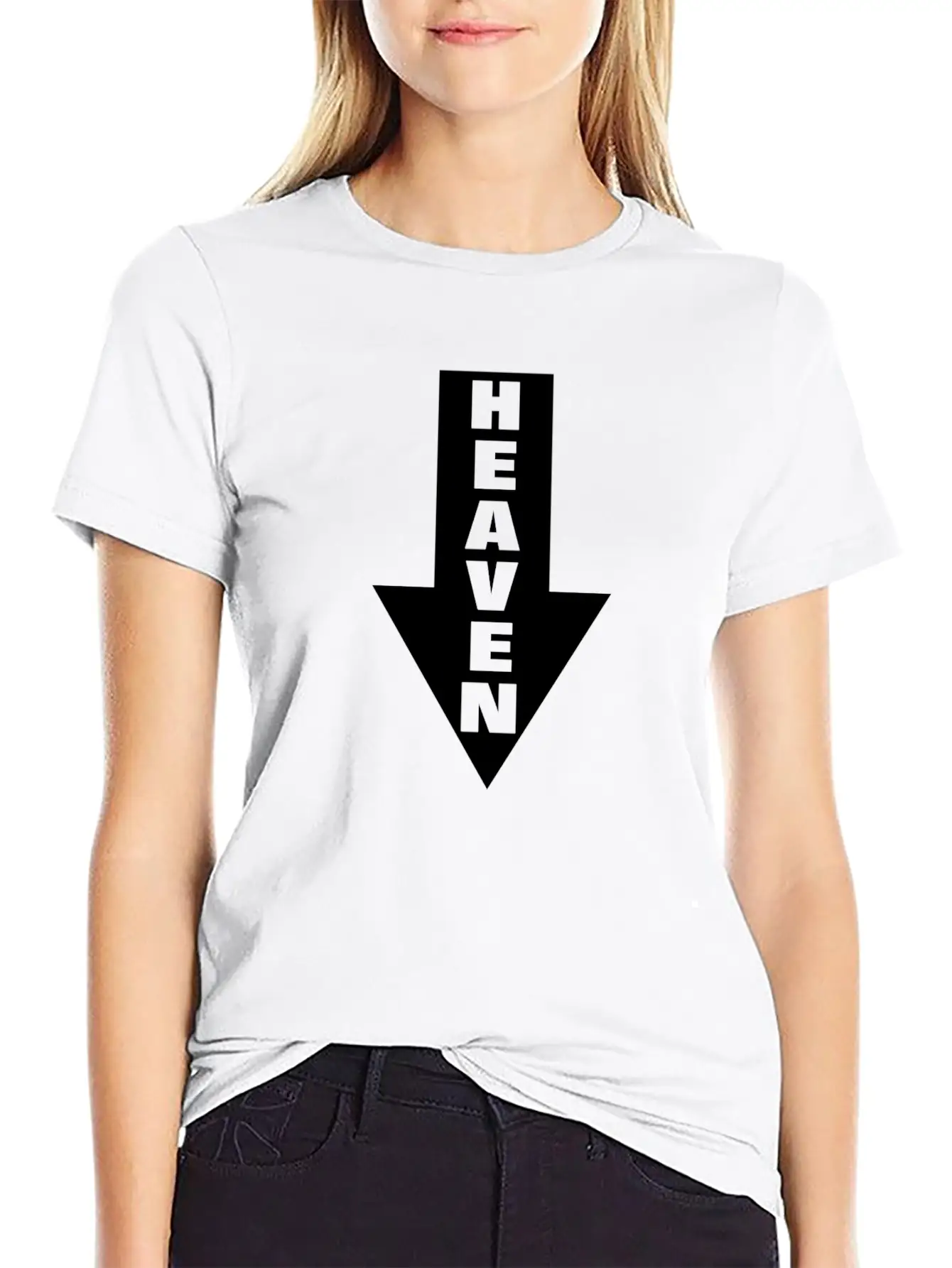 Heaven Arrow Sign Adult Flirting Joke FUNNY Classic Cotton Tee – Unisex Comfort For Any Season