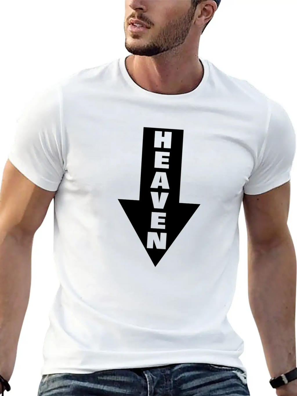 Heaven Arrow Sign Adult Flirting Joke FUNNY Classic Cotton Tee – Unisex Comfort For Any Season