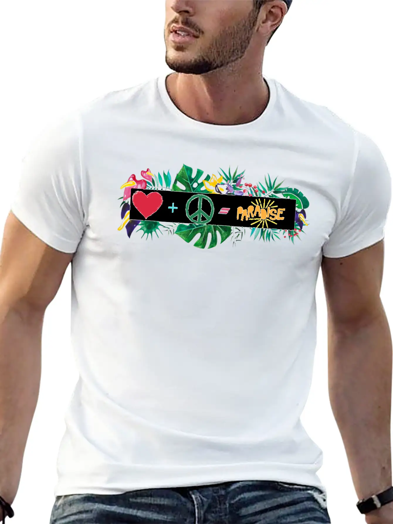 Heaven Is Love And Peace Classic Cotton Tee – Unisex Comfort For Any Season