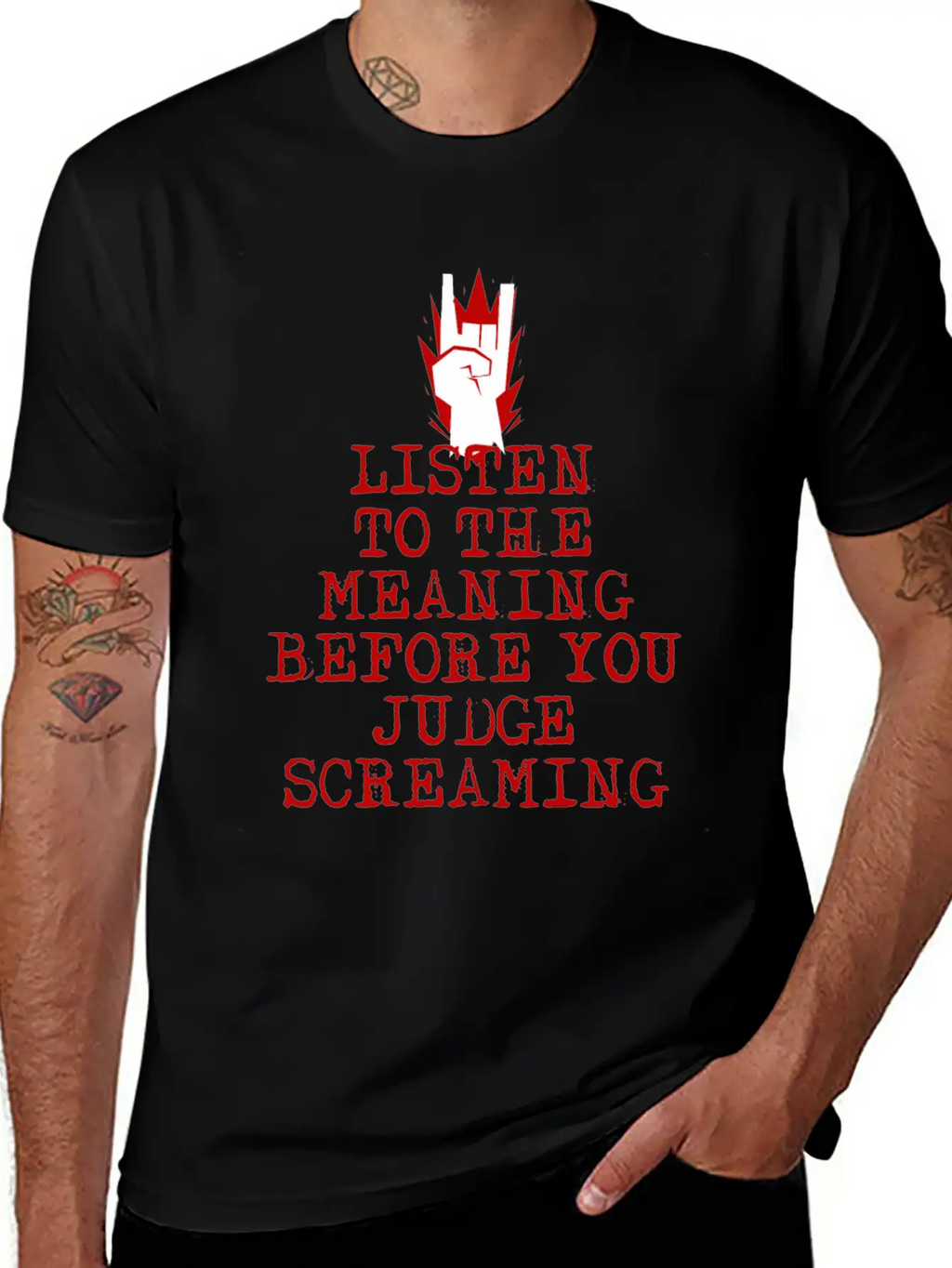 Heavy Metal Screaming Basic Graphic T-Shirt – Daily Comfort In Soft Cotton