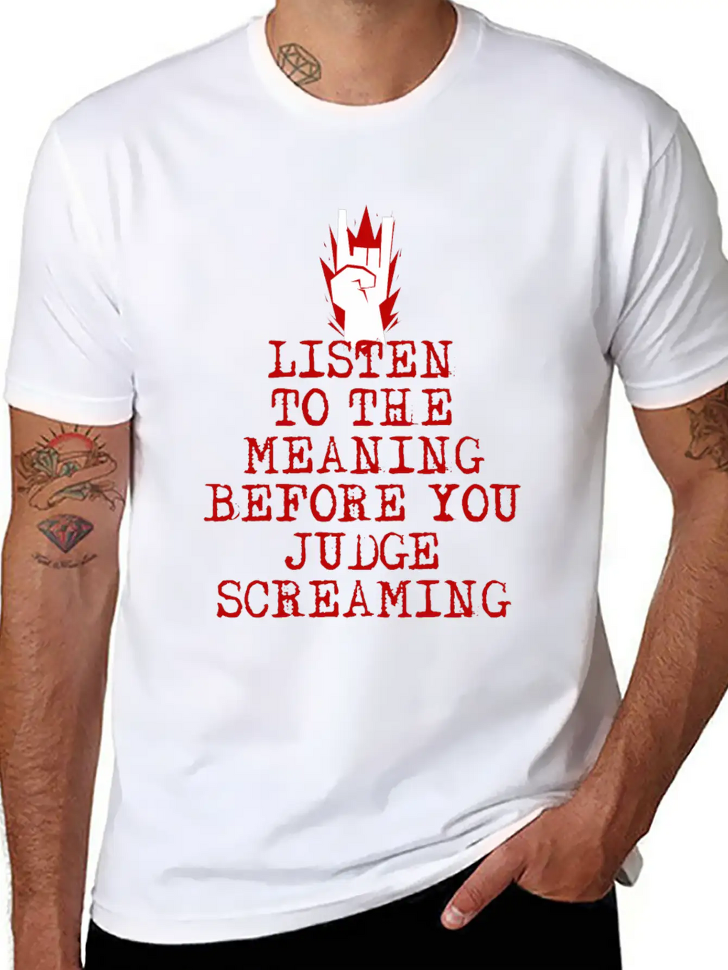 Heavy Metal Screaming Basic Graphic T-Shirt – Daily Comfort In Soft Cotton