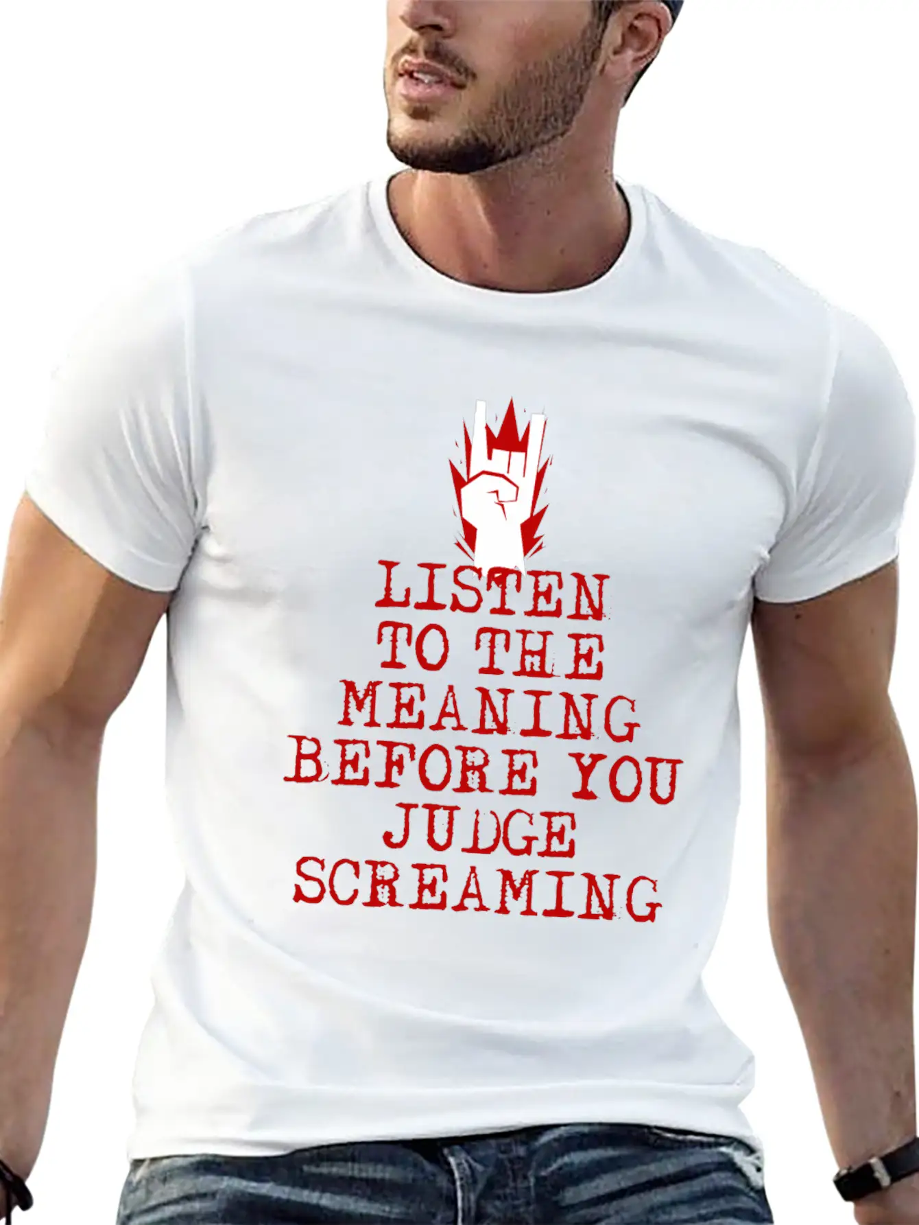 Heavy Metal Screaming Basic Graphic T-Shirt – Daily Comfort In Soft Cotton