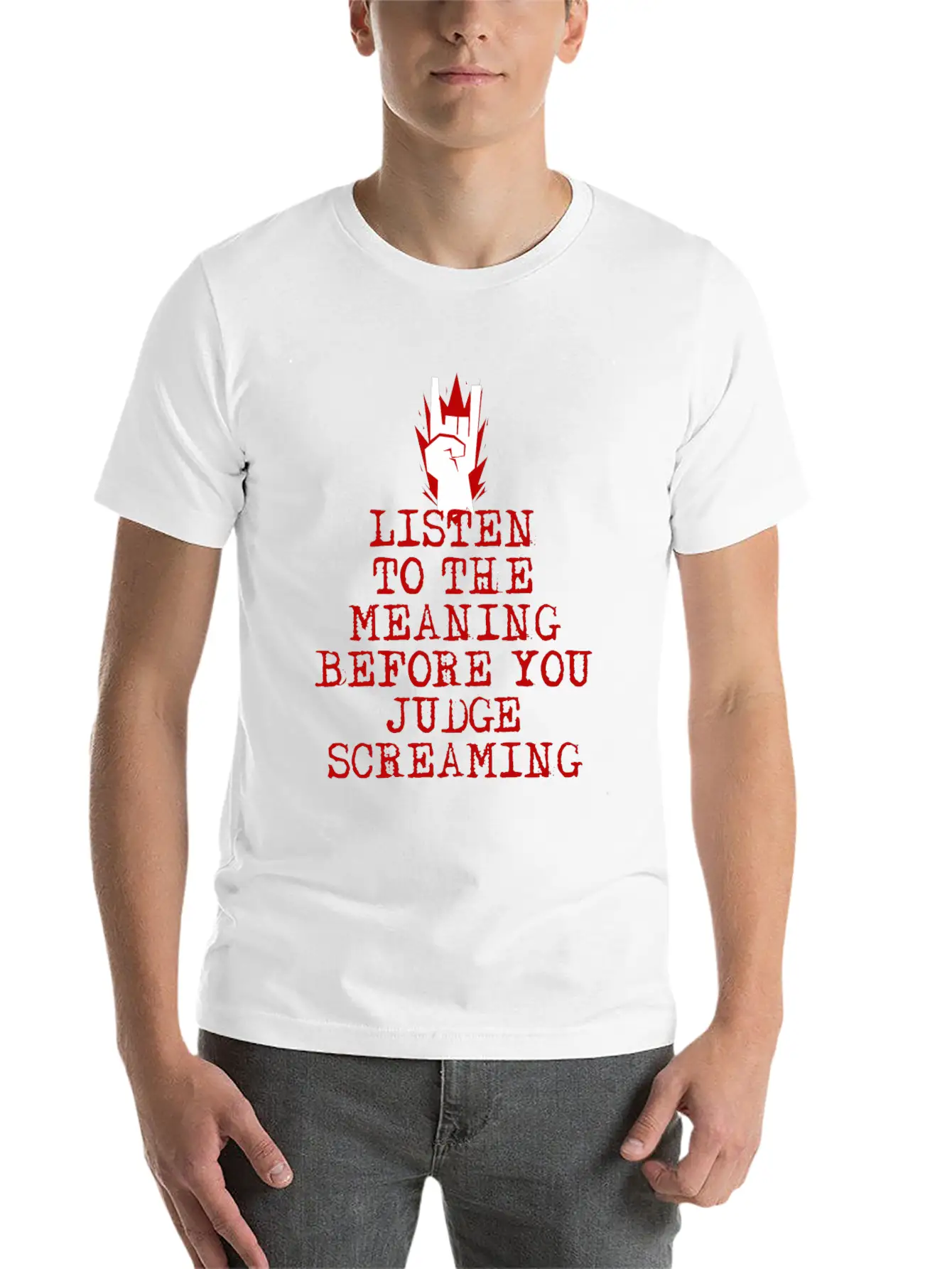 Heavy Metal Screaming Basic Graphic T-Shirt – Daily Comfort In Soft Cotton