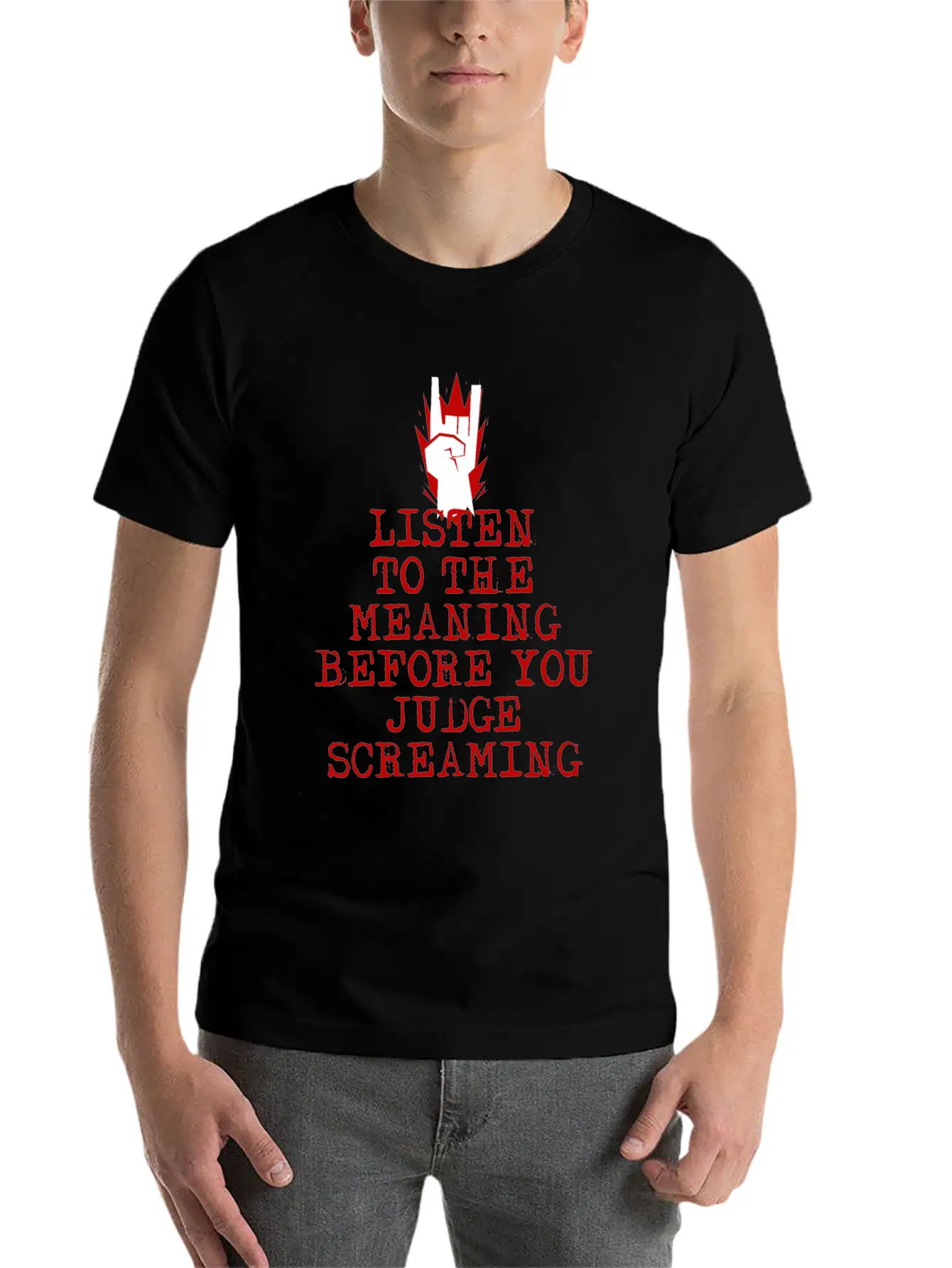 Heavy Metal Screaming Basic Graphic T-Shirt – Daily Comfort In Soft Cotton