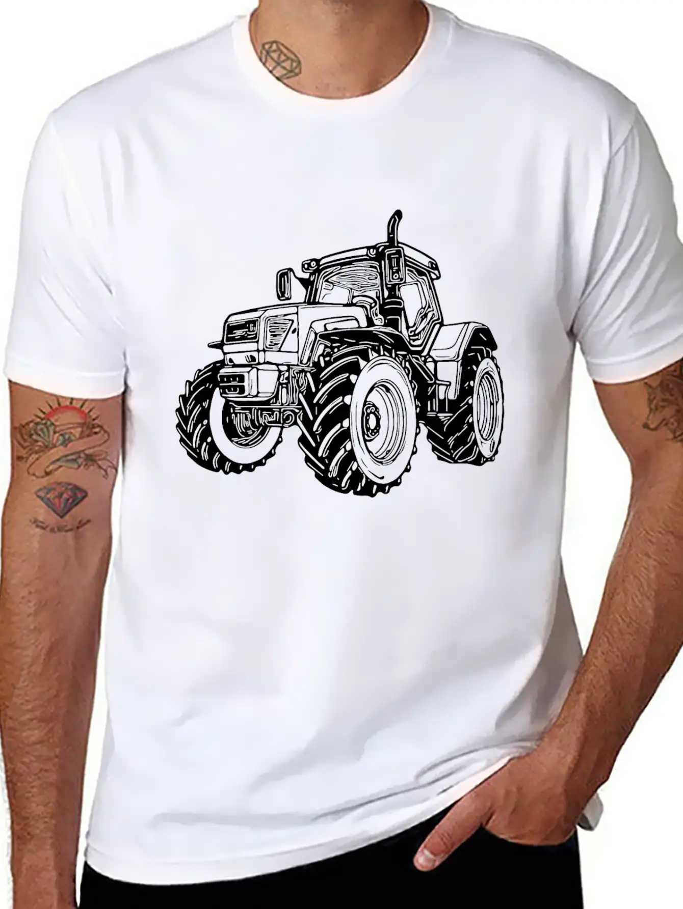 Heavy Tractor Large Field Field Tractor Unisex Casual T-Shirt – Clean Design For Daily Comfort