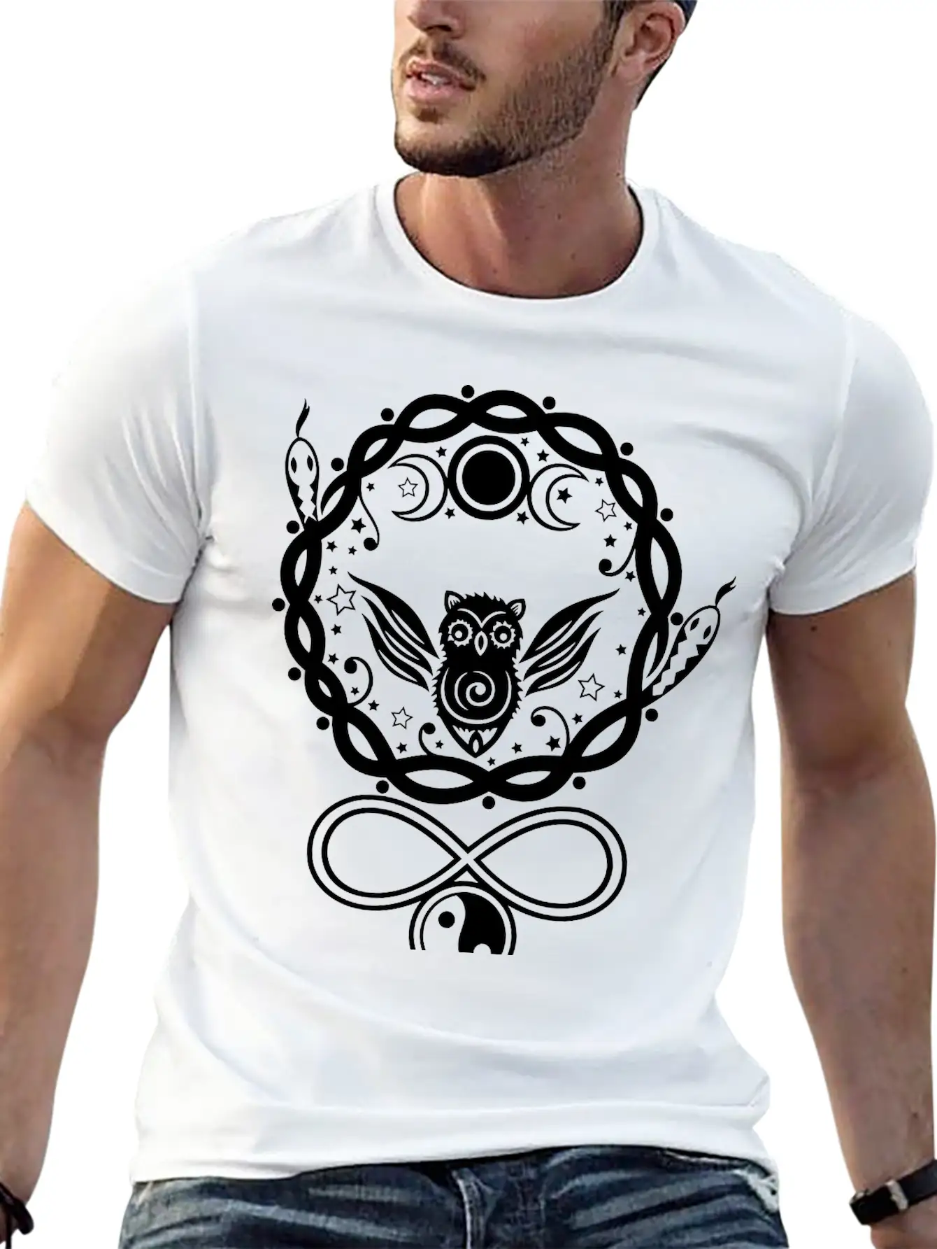 Hecate, Goddess Of The Moon. Basic Graphic T-Shirt – Daily Comfort In Soft Cotton