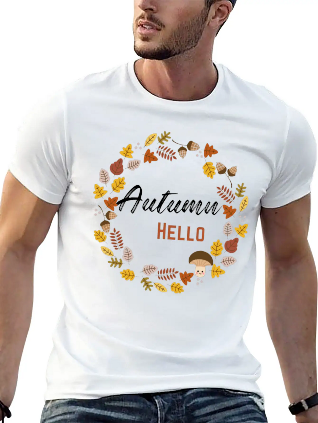 Hello Autumn Unisex Casual T-Shirt – Clean Design For Daily Comfort