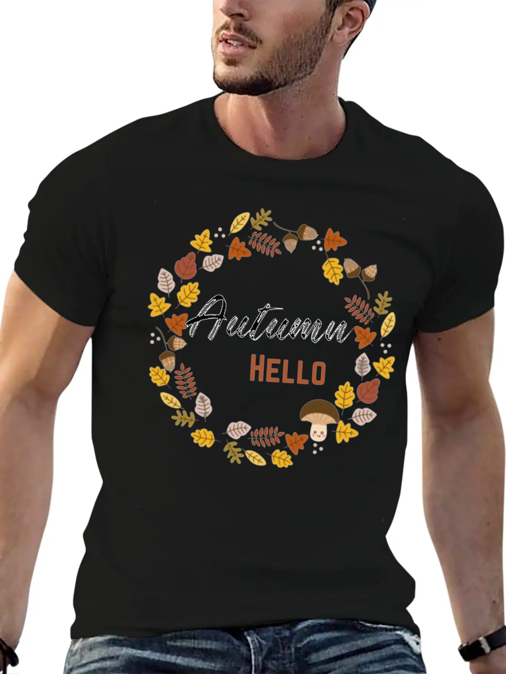 Hello Autumn Unisex Casual T-Shirt – Clean Design For Daily Comfort
