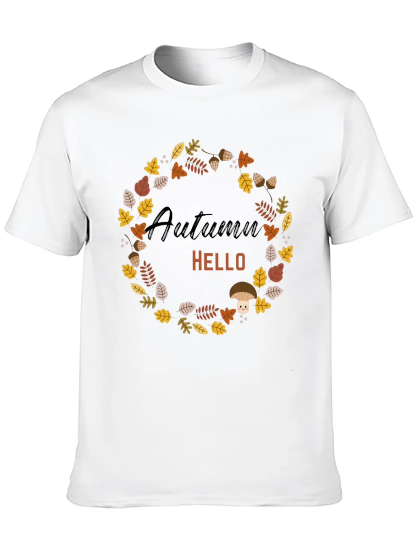 Hello Autumn Unisex Casual T-Shirt – Clean Design For Daily Comfort