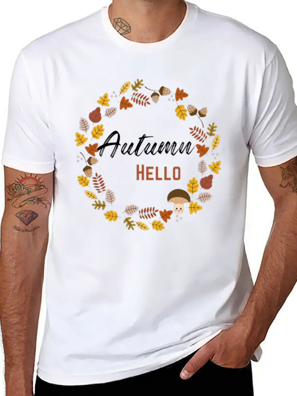 Hello Autumn Unisex Casual T-Shirt – Clean Design For Daily Comfort