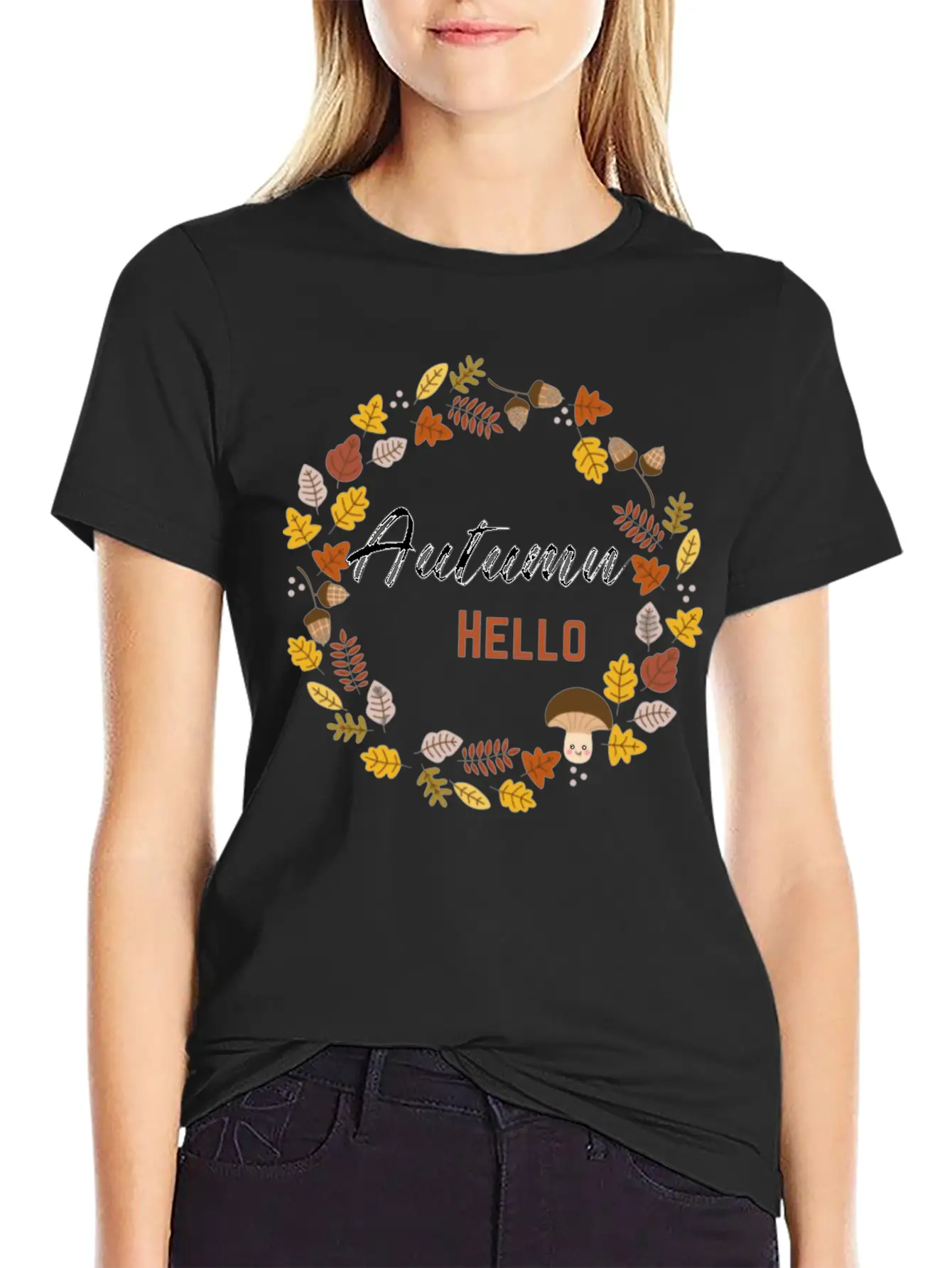 Hello Autumn Unisex Casual T-Shirt – Clean Design For Daily Comfort
