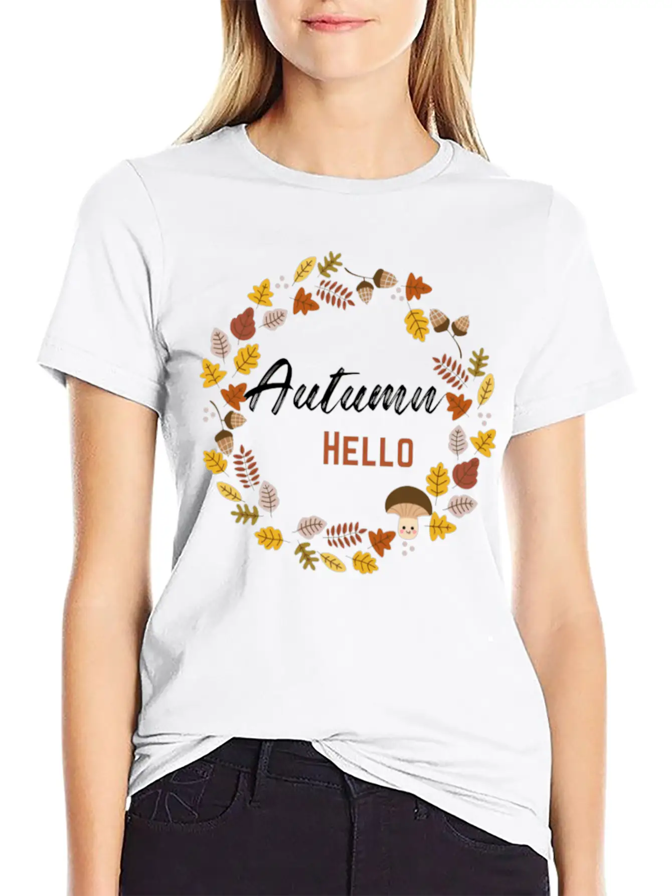 Hello Autumn Unisex Casual T-Shirt – Clean Design For Daily Comfort