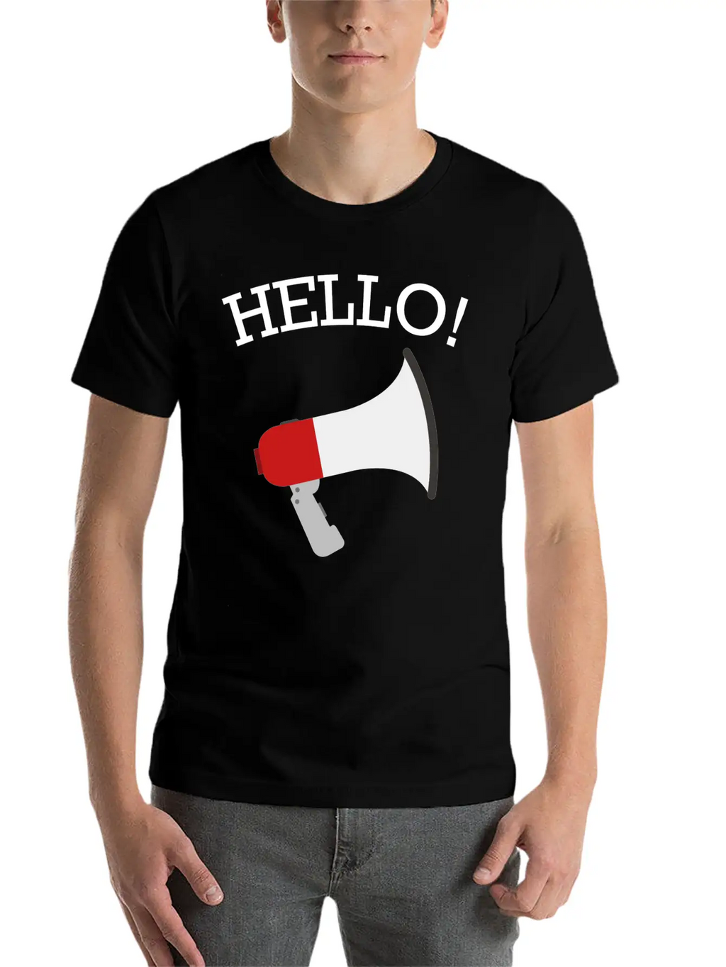 Hello Funny Quote Fun Hilarious Super Cool Gift Breathable Soft Cotton T-Shirt – Timeless Casual Look