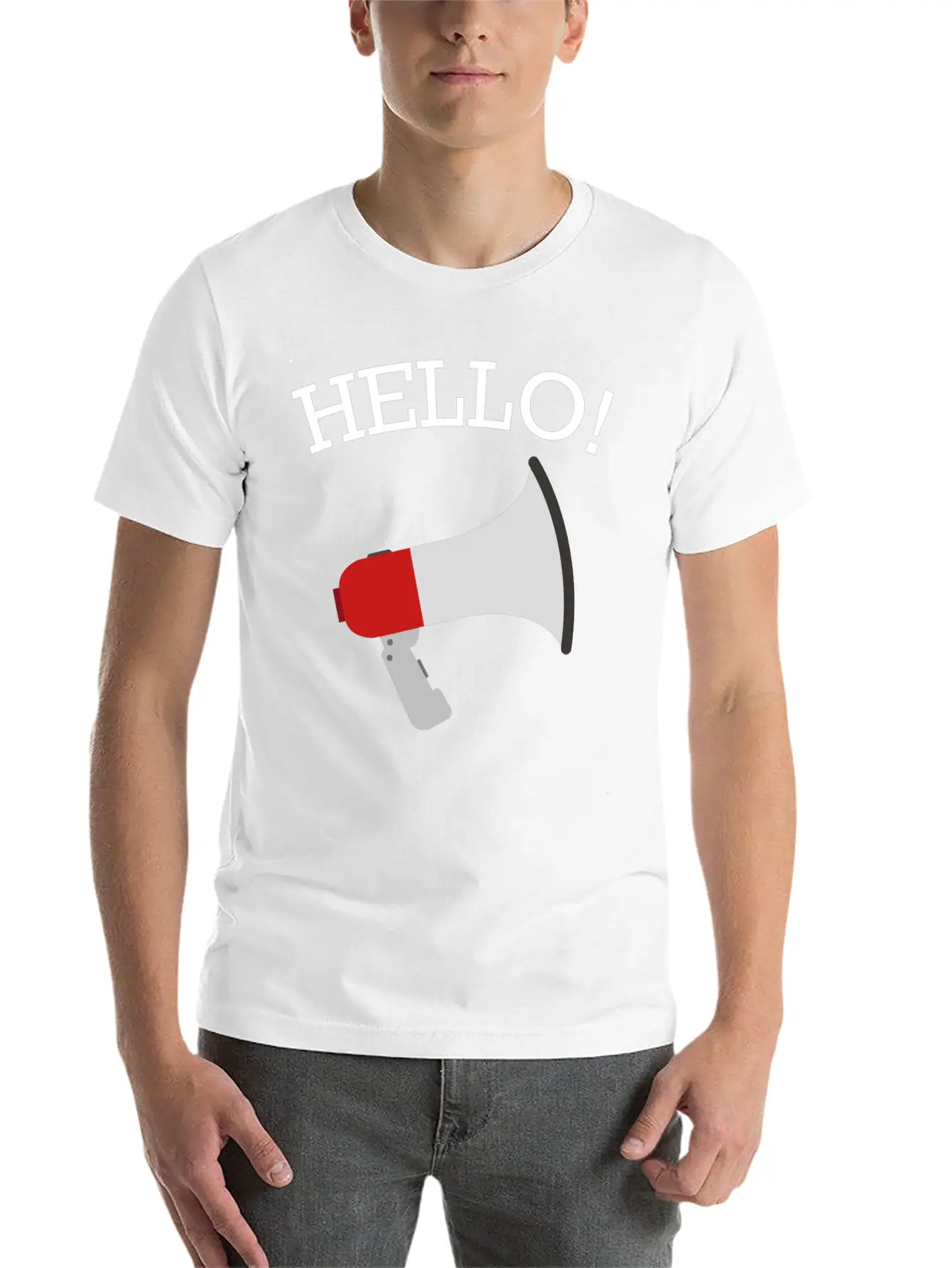 Hello Funny Quote Fun Hilarious Super Cool Gift Breathable Soft Cotton T-Shirt – Timeless Casual Look