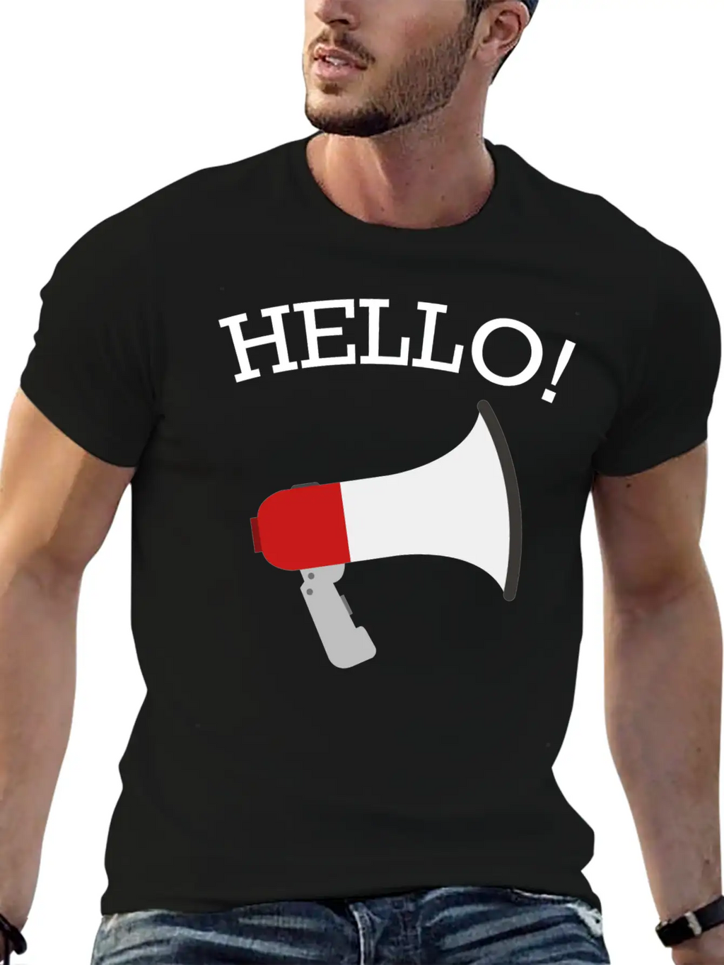 Hello Funny Quote Fun Hilarious Super Cool Gift Breathable Soft Cotton T-Shirt – Timeless Casual Look
