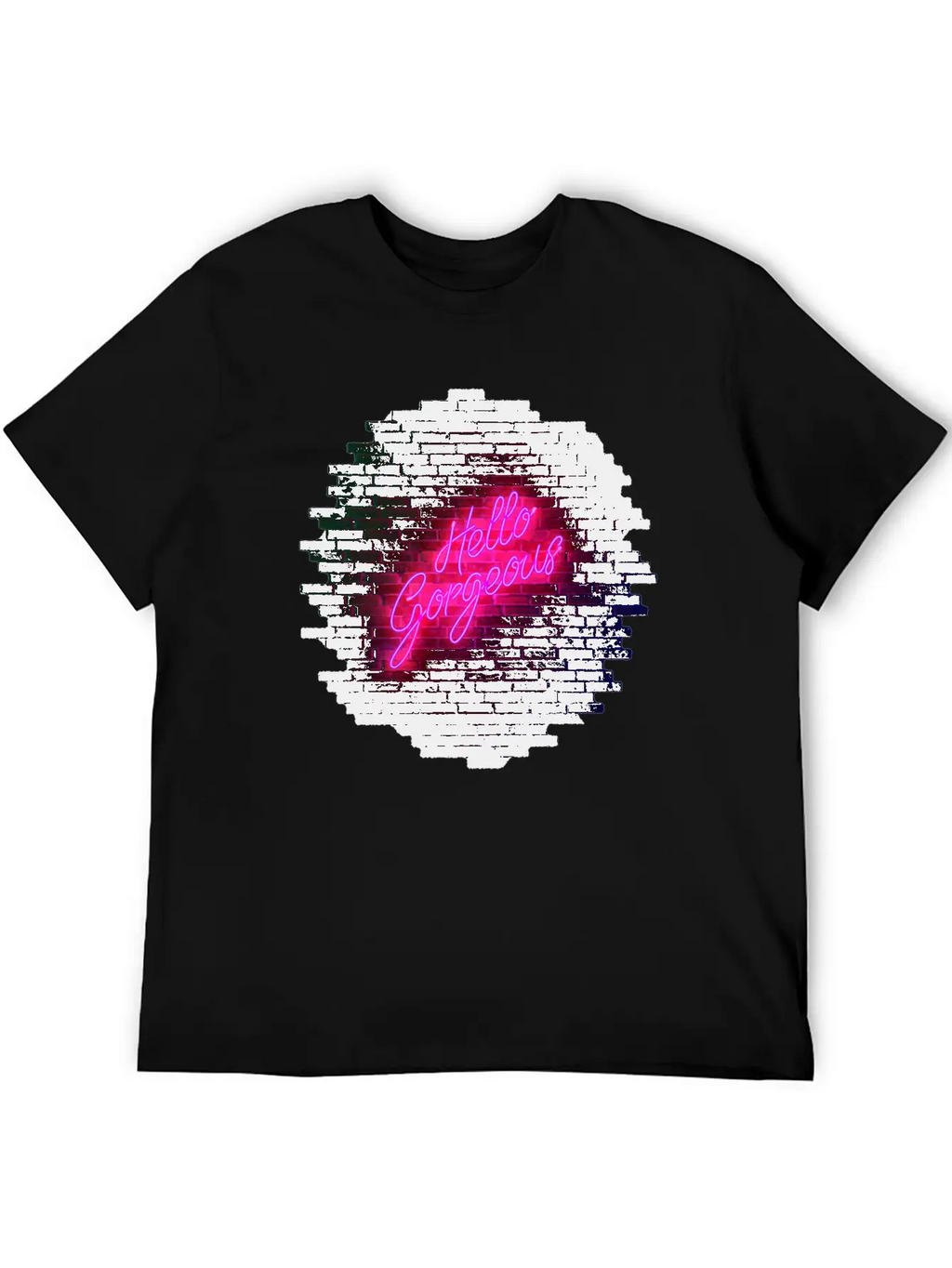 Hello Gorgeous - Neon Sign Classic Cotton Tee – Unisex Comfort For Any Season