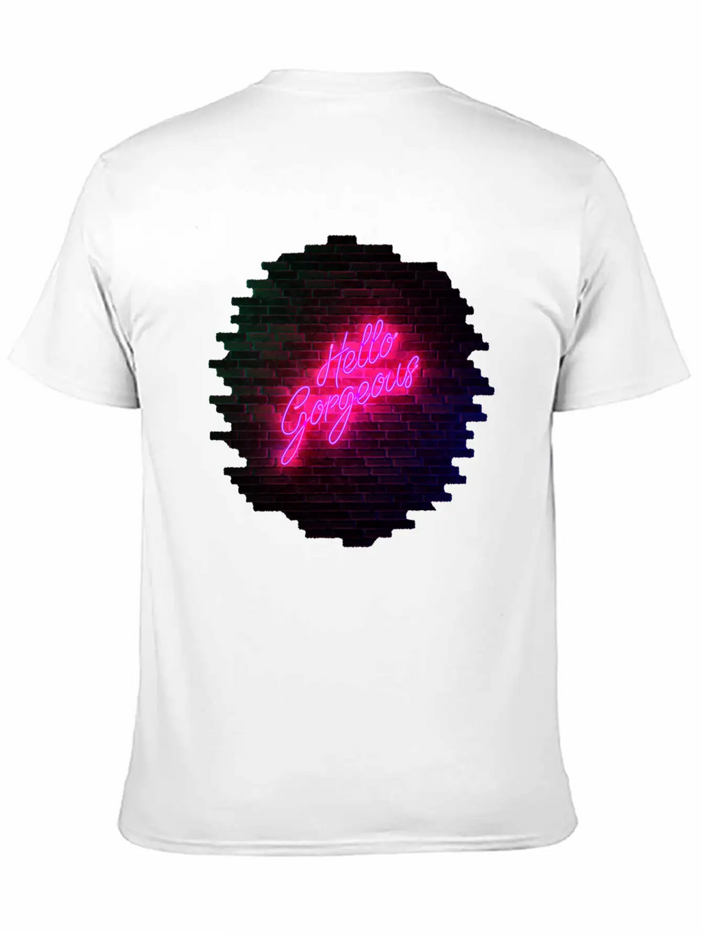 Hello Gorgeous - Neon Sign Classic Cotton Tee – Unisex Comfort For Any Season