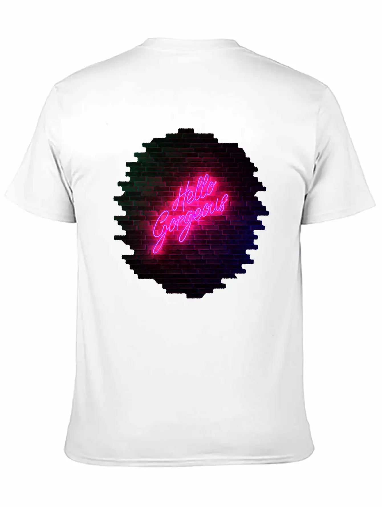 Hello Gorgeous - Neon Sign Classic Cotton Tee – Unisex Comfort For Any Season
