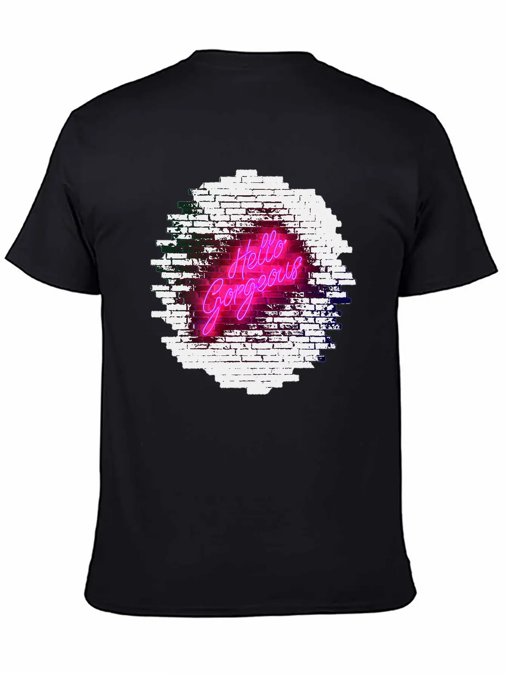 Hello Gorgeous - Neon Sign Classic Cotton Tee – Unisex Comfort For Any Season