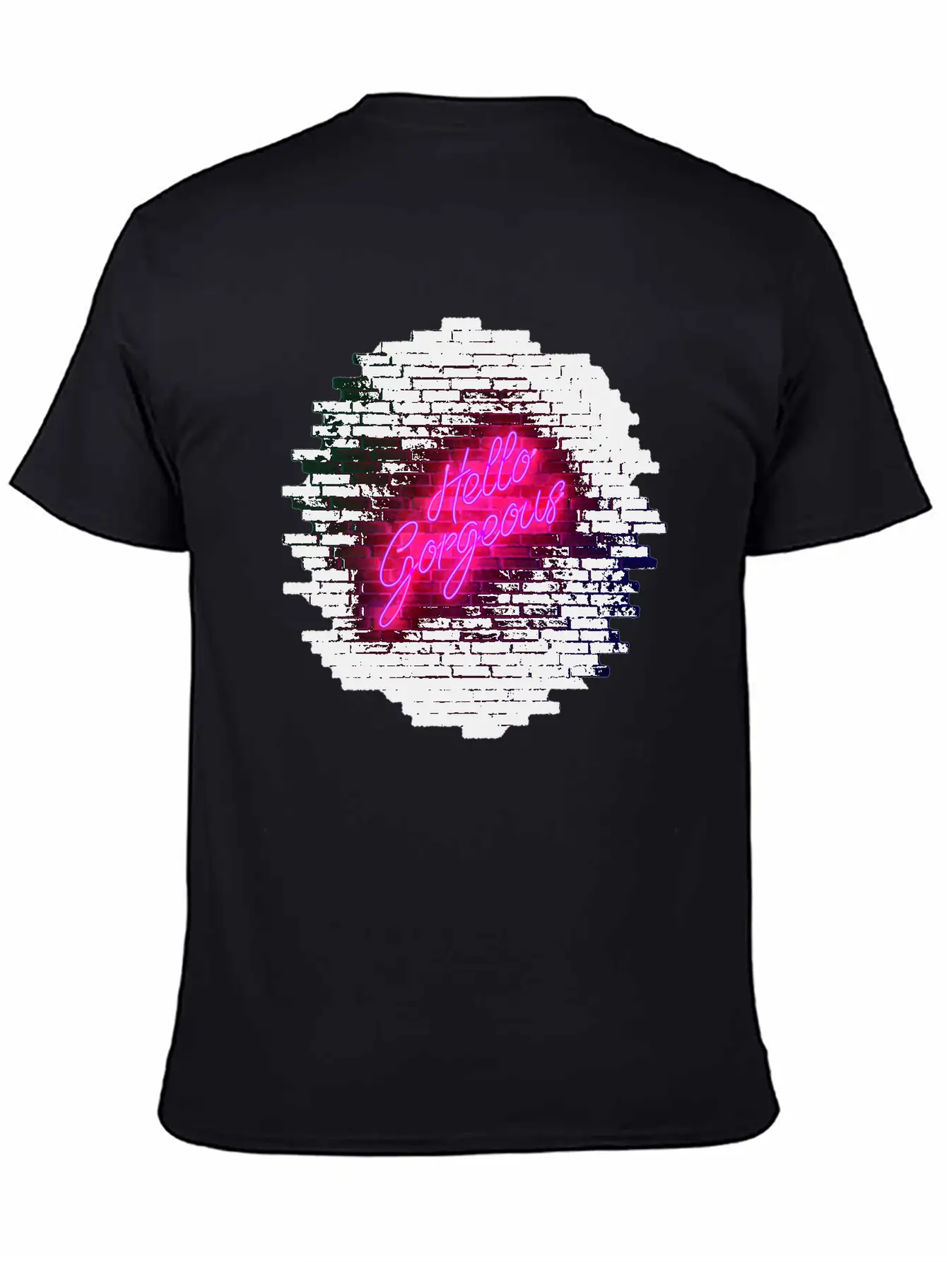 Hello Gorgeous - Neon Sign Classic Cotton Tee – Unisex Comfort For Any Season