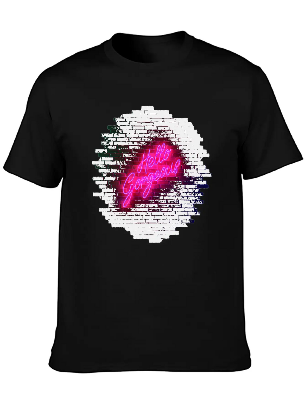 Hello Gorgeous - Neon Sign Classic Cotton Tee – Unisex Comfort For Any Season