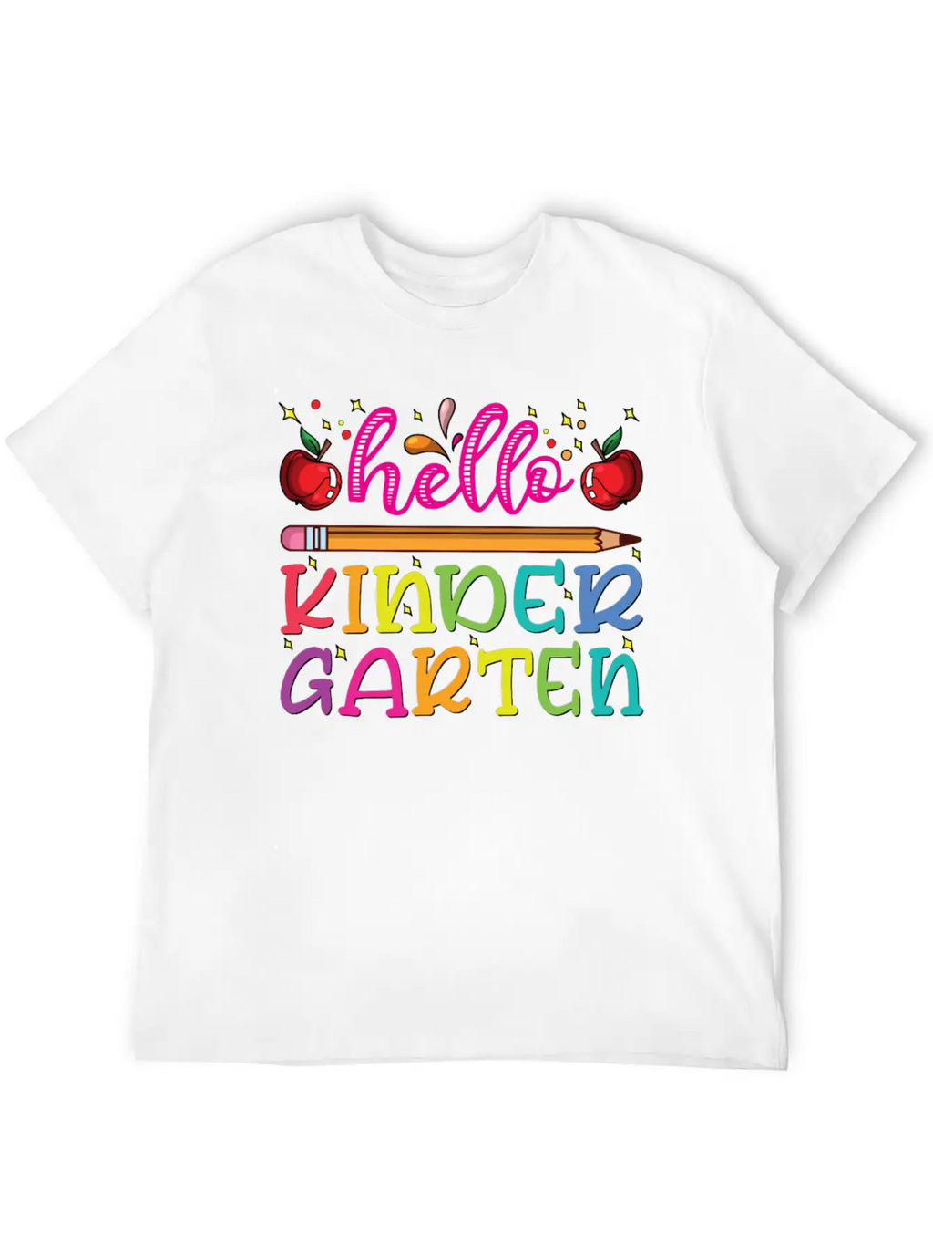 Hello Kindergarten Outfit Pencil Basic Graphic T-Shirt – Daily Comfort In Soft Cotton