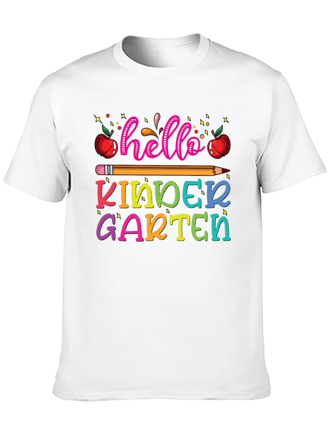 Hello Kindergarten Outfit Pencil Basic Graphic T-Shirt – Daily Comfort In Soft Cotton