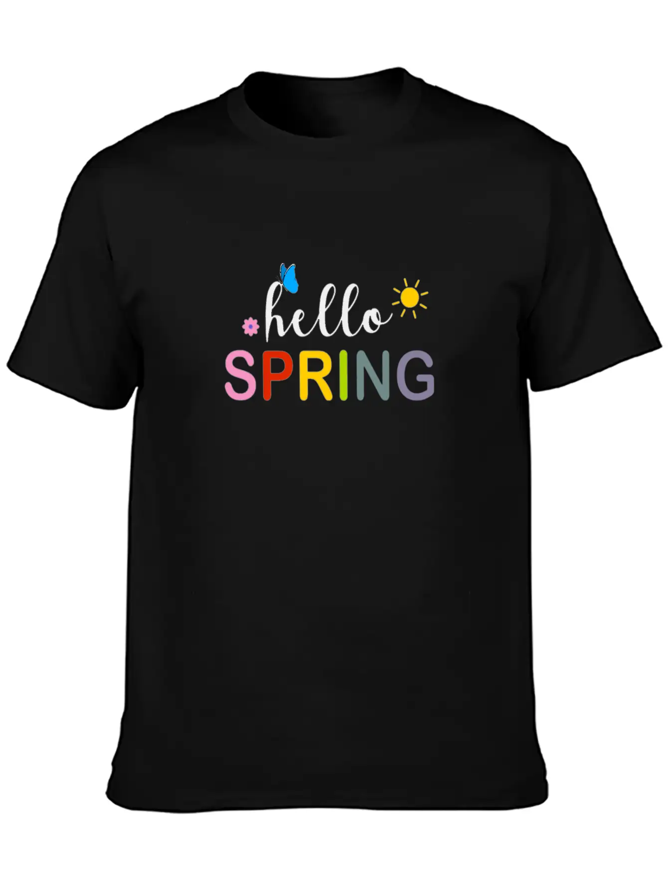 Hello Spring Essential Cotton Tee For Daily Outfits – Unisex Style
