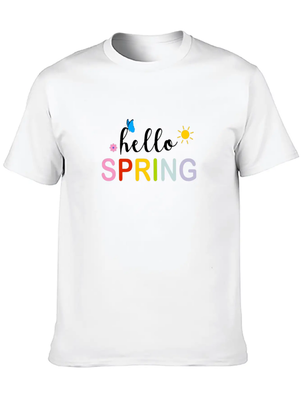 Hello Spring Essential Cotton Tee For Daily Outfits – Unisex Style