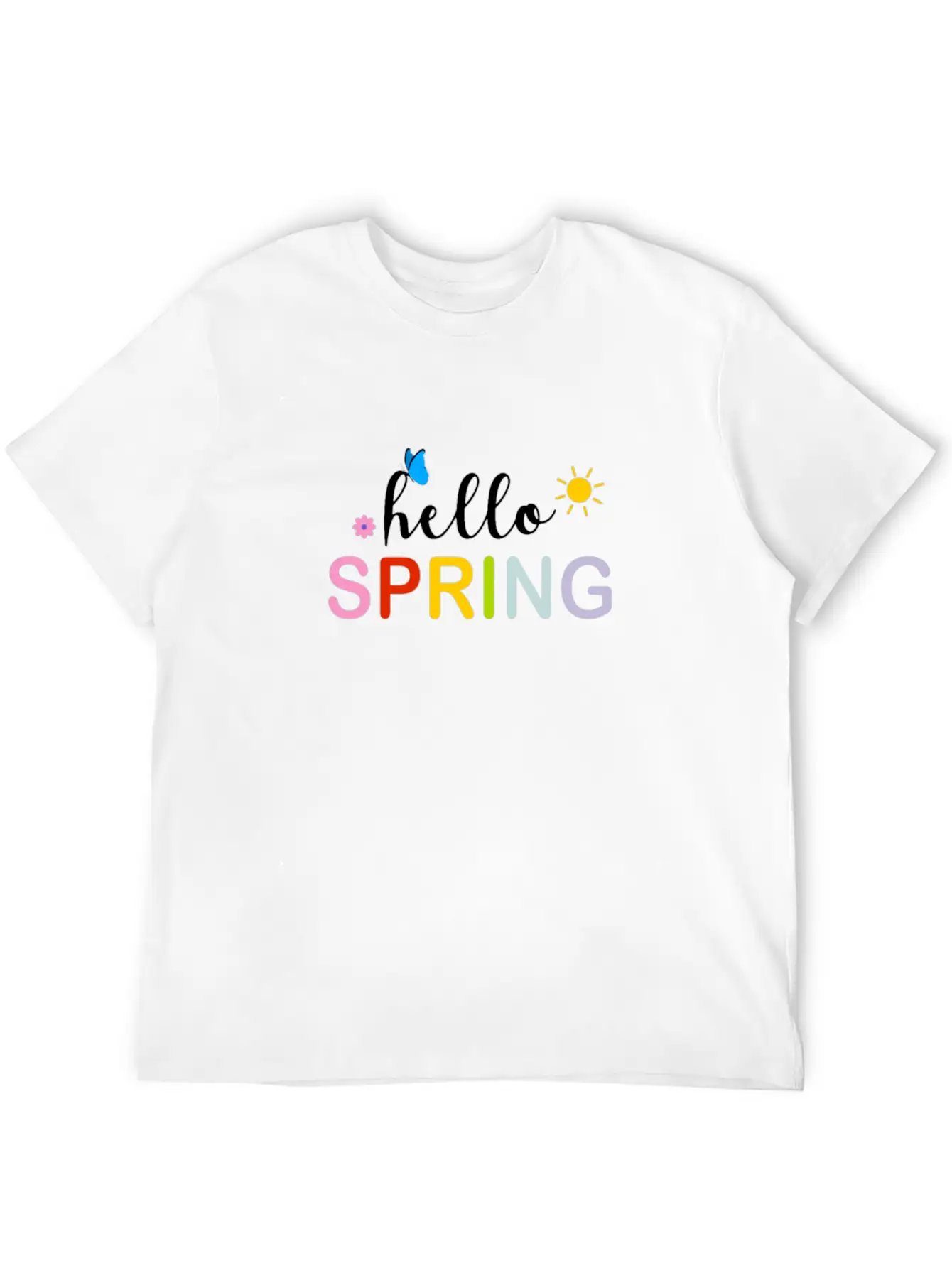 Hello Spring Essential Cotton Tee For Daily Outfits – Unisex Style