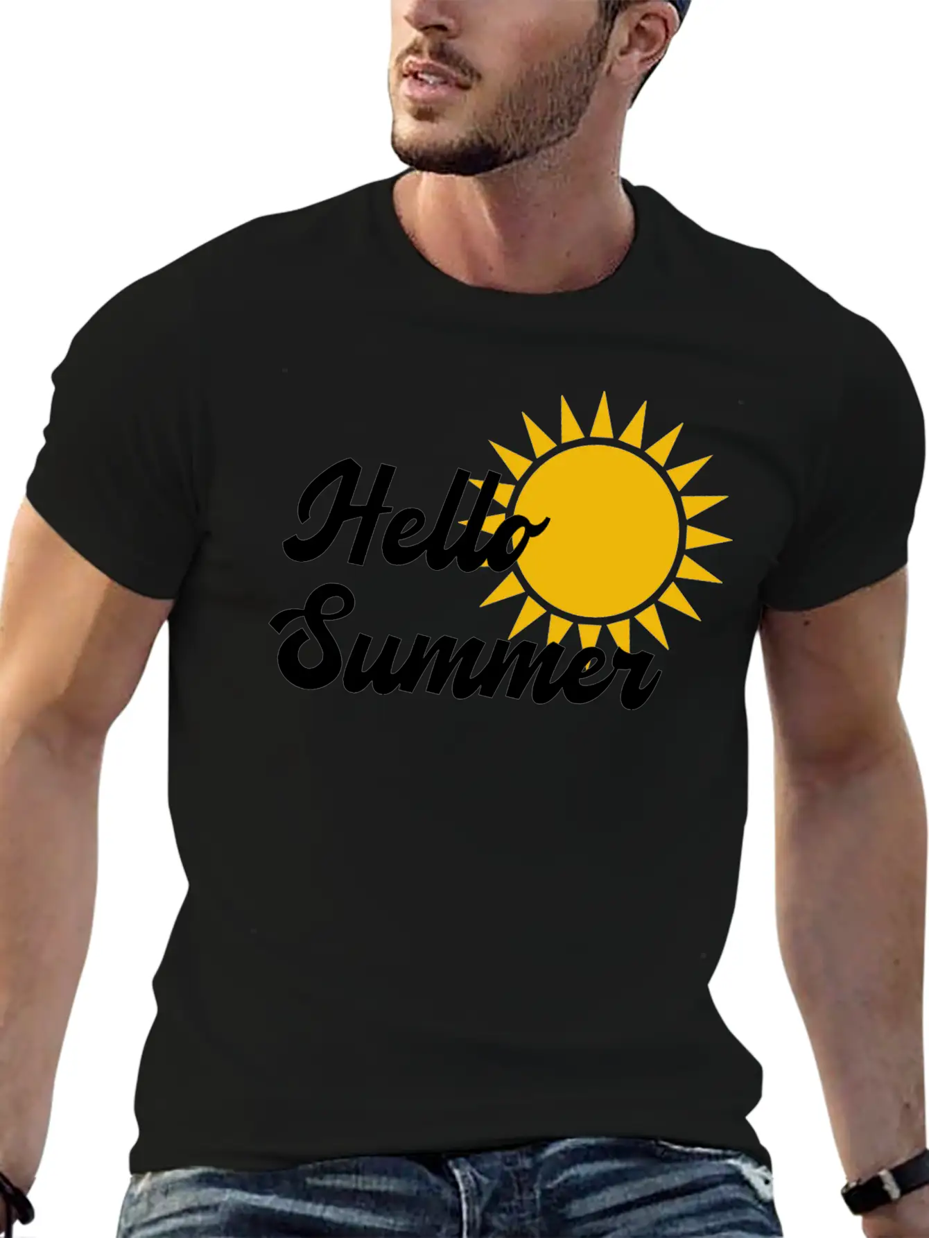 Hello Summer Stylish Everyday T-Shirt – Unisex Basic Cotton Tee