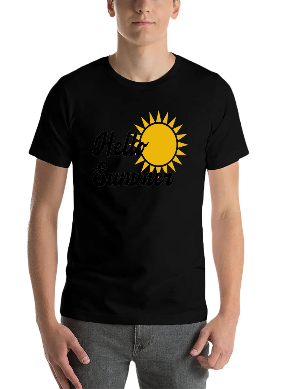 Hello Summer Stylish Everyday T-Shirt – Unisex Basic Cotton Tee