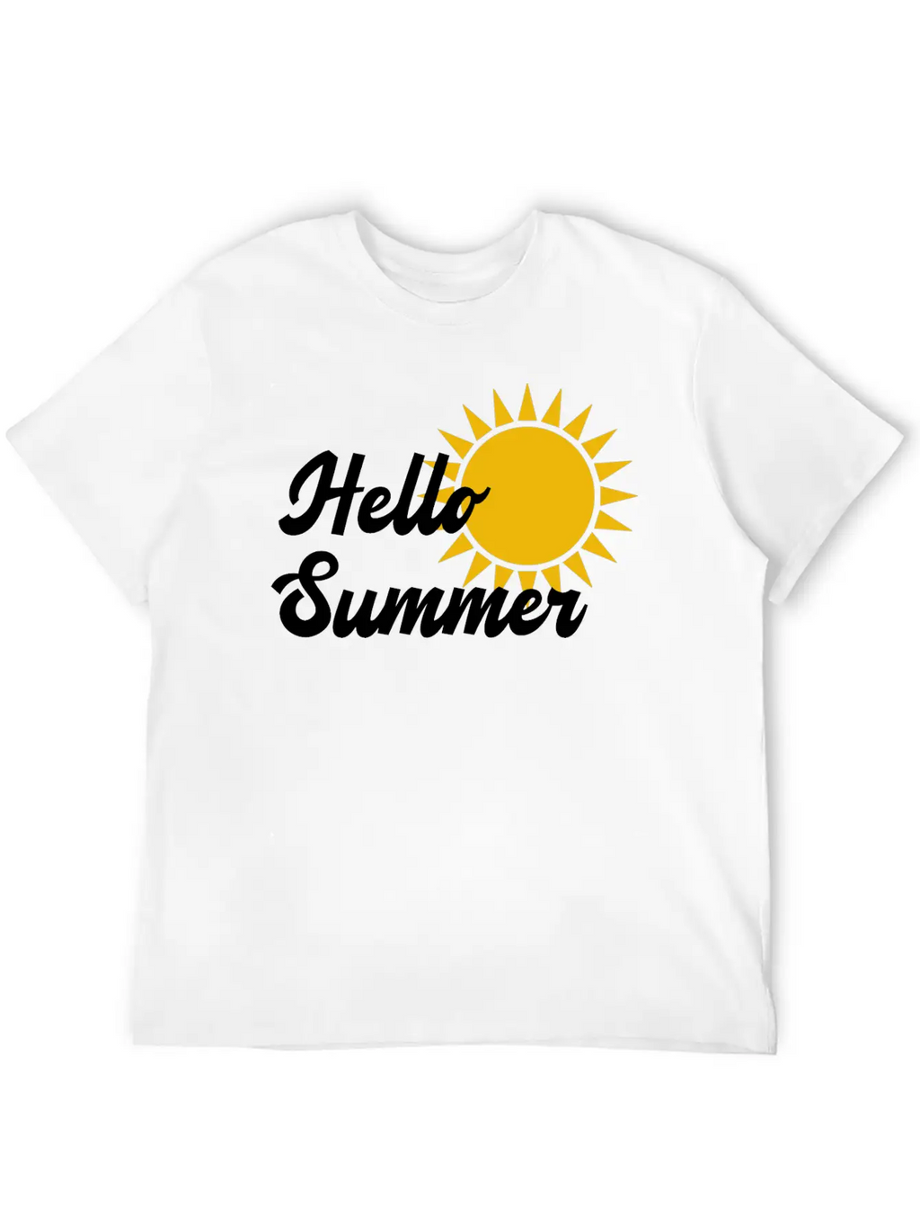 Hello Summer Stylish Everyday T-Shirt – Unisex Basic Cotton Tee