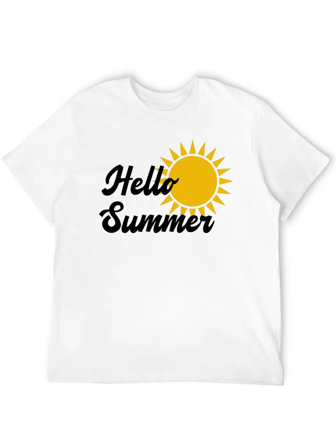 Hello Summer Stylish Everyday T-Shirt – Unisex Basic Cotton Tee